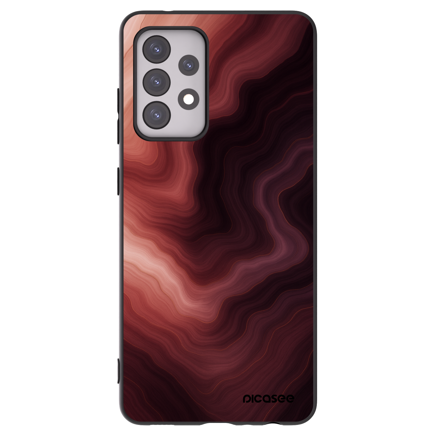 Picasee Samsung Galaxy A52 5G A525F Hülle - Schwarzes Silikon - Rouge