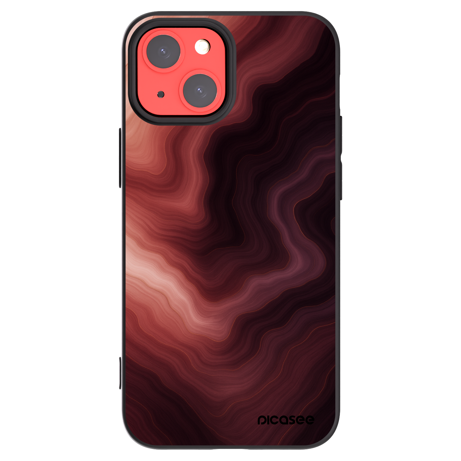 Picasee Apple iPhone 13 mini Hülle - Schwarzes Silikon - Rouge