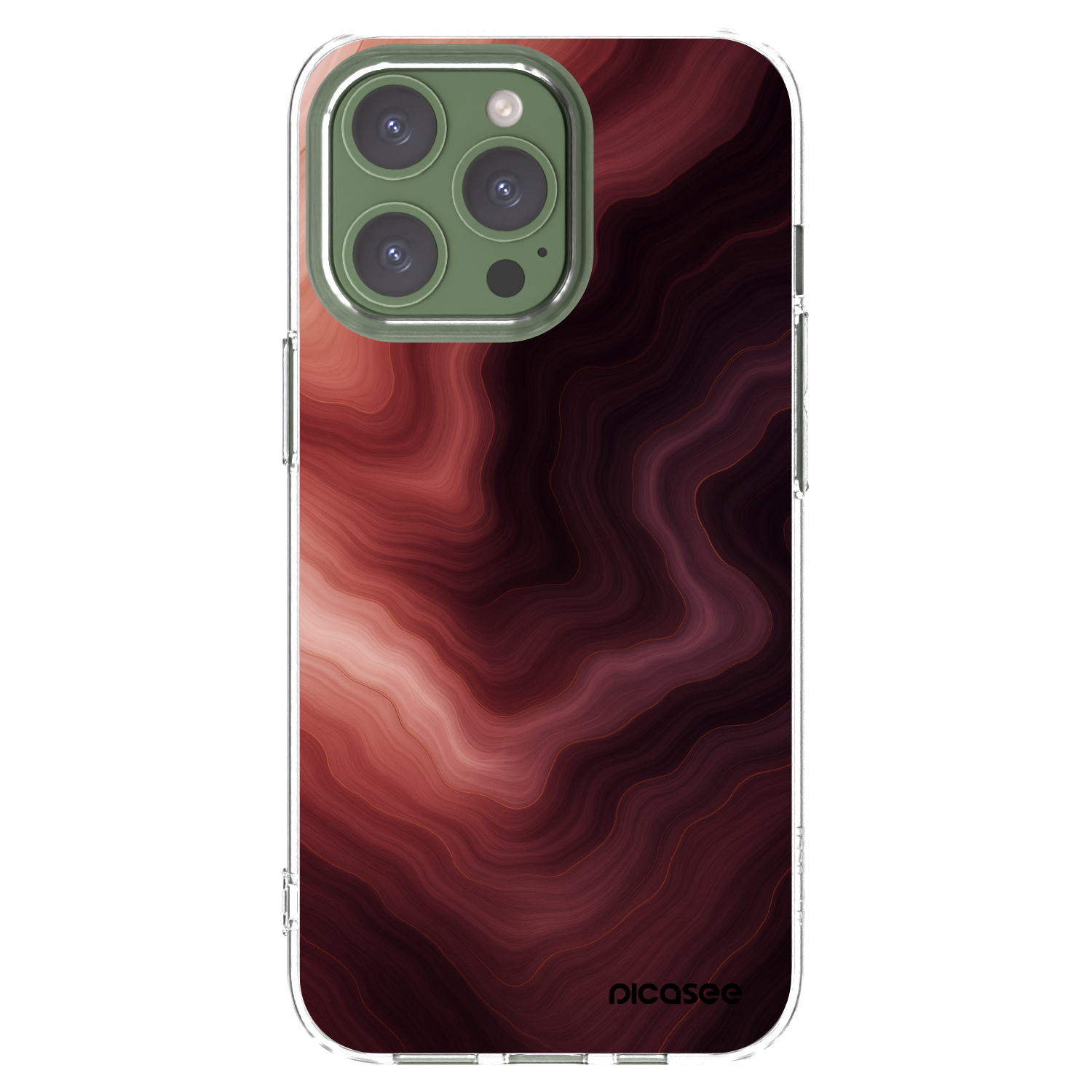 Picasee Apple iPhone 13 Pro Hülle - Transparentes Silikon - Rouge