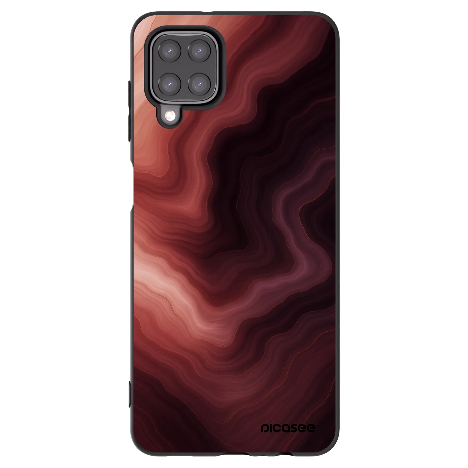 Picasee Samsung Galaxy M12 M127F Hülle - Schwarzes Silikon - Rouge
