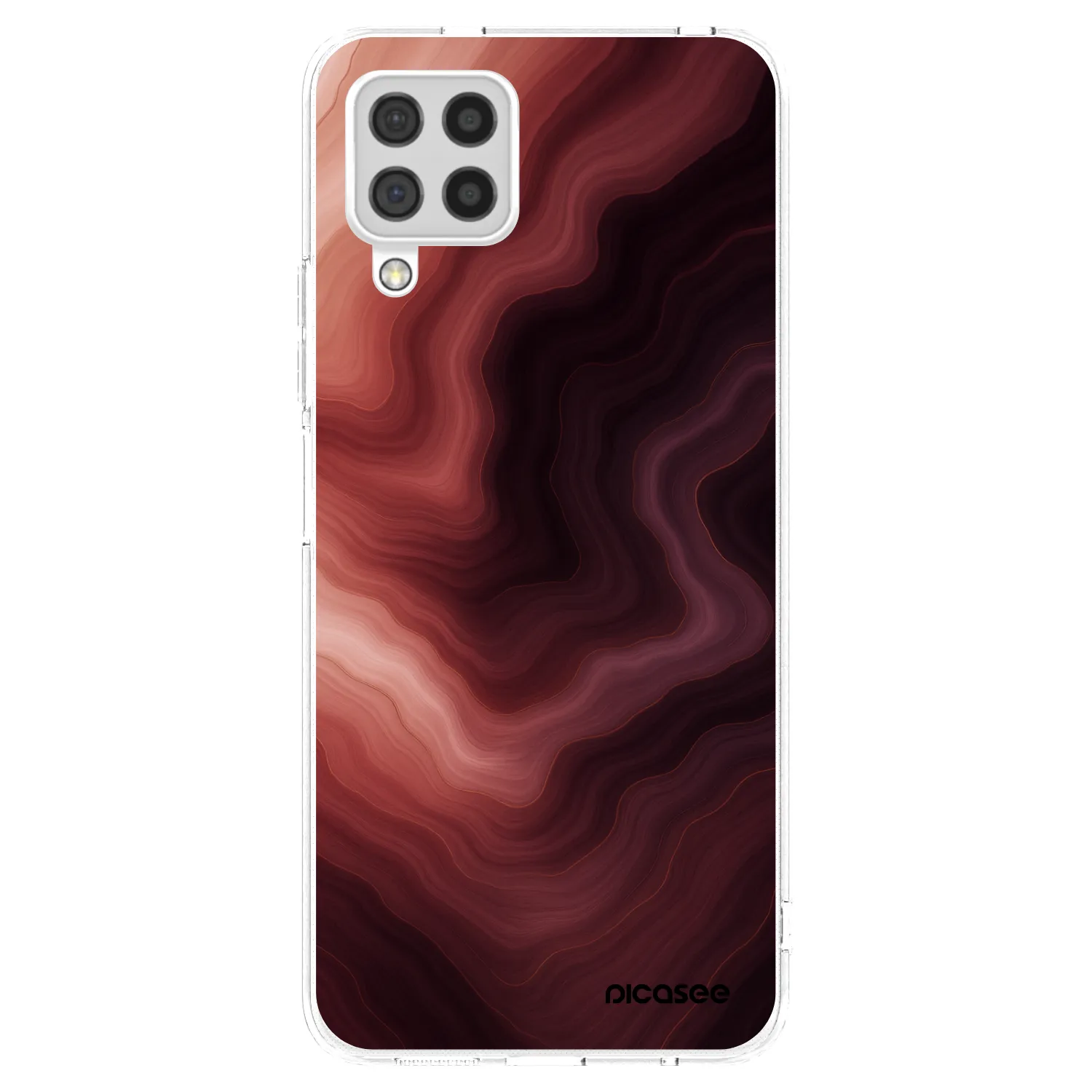 Picasee Samsung Galaxy A22 A225F 4G Hülle - Transparentes Silikon - Rouge