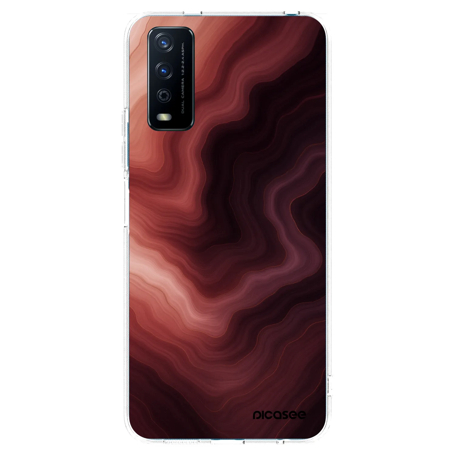 Picasee Vivo Y11s Hülle - Transparentes Silikon - Rouge
