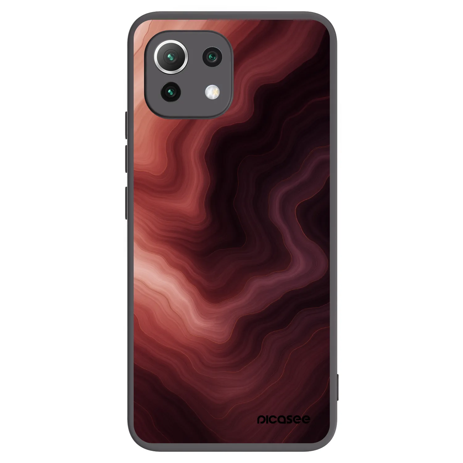 Picasee Xiaomi 11 Lite 5G NE Hülle - Schwarzes Silikon - Rouge