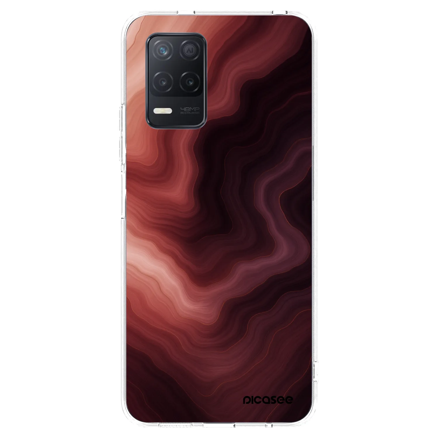 Picasee Realme 8 5G Hülle - Transparentes Silikon - Rouge