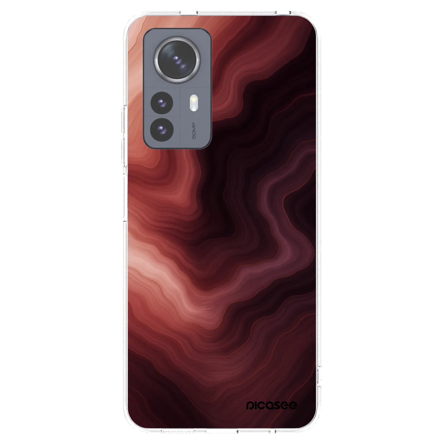 Picasee Xiaomi 12 Pro Hülle - Transparentes Silikon - Rouge