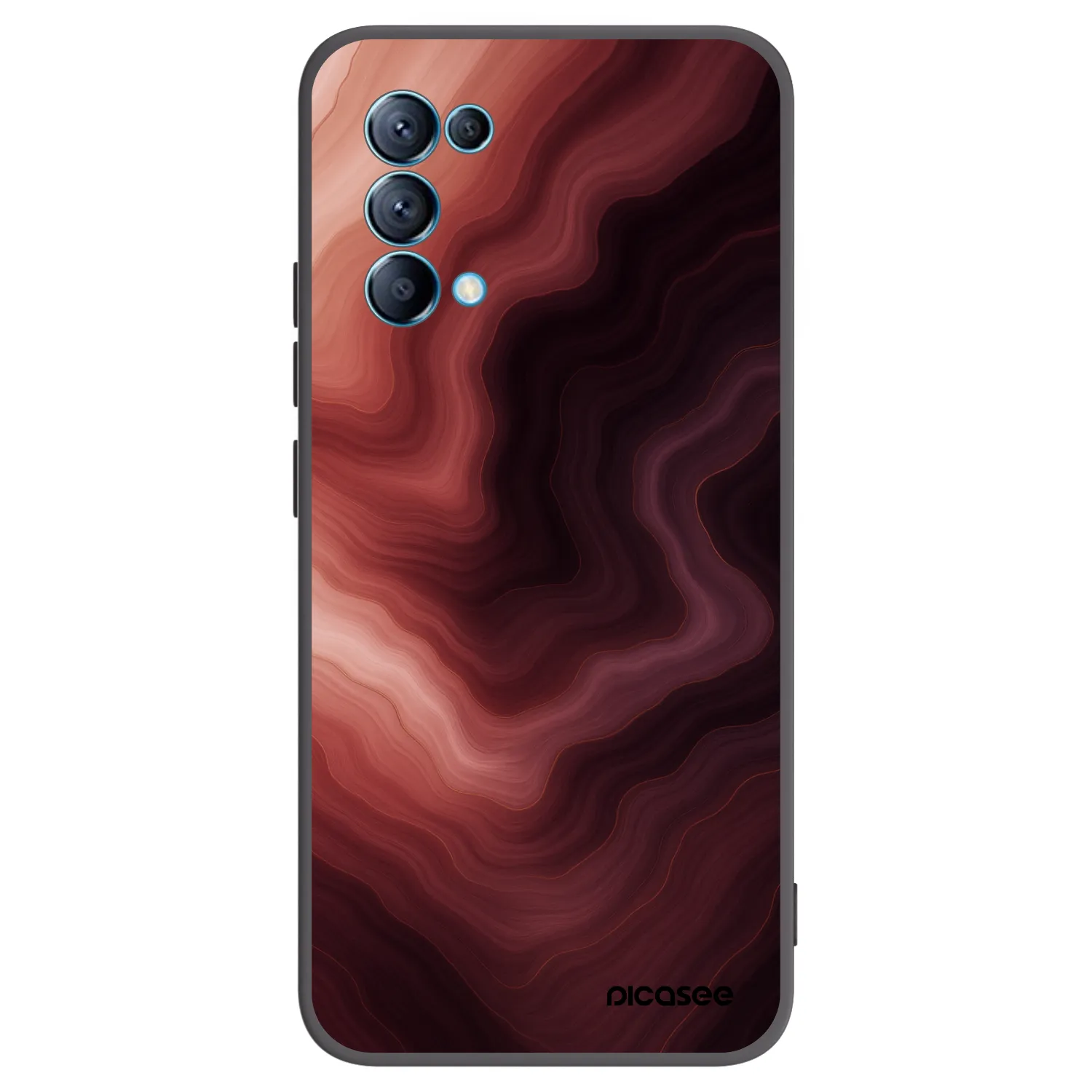 Picasee OPPO Reno 5 5G Hülle - Schwarzes Silikon - Rouge