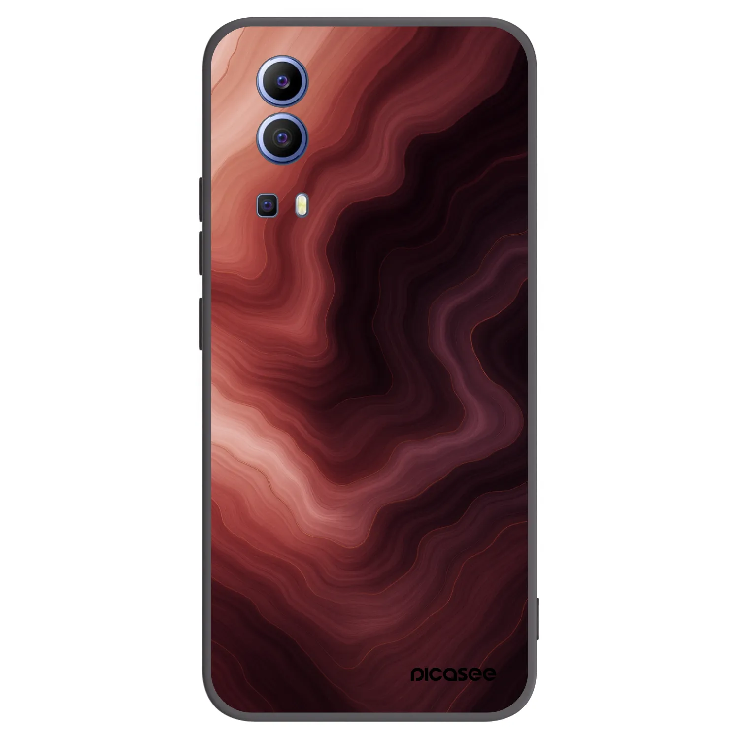 Picasee Vivo Y52 5G Hülle - Schwarzes Silikon - Rouge
