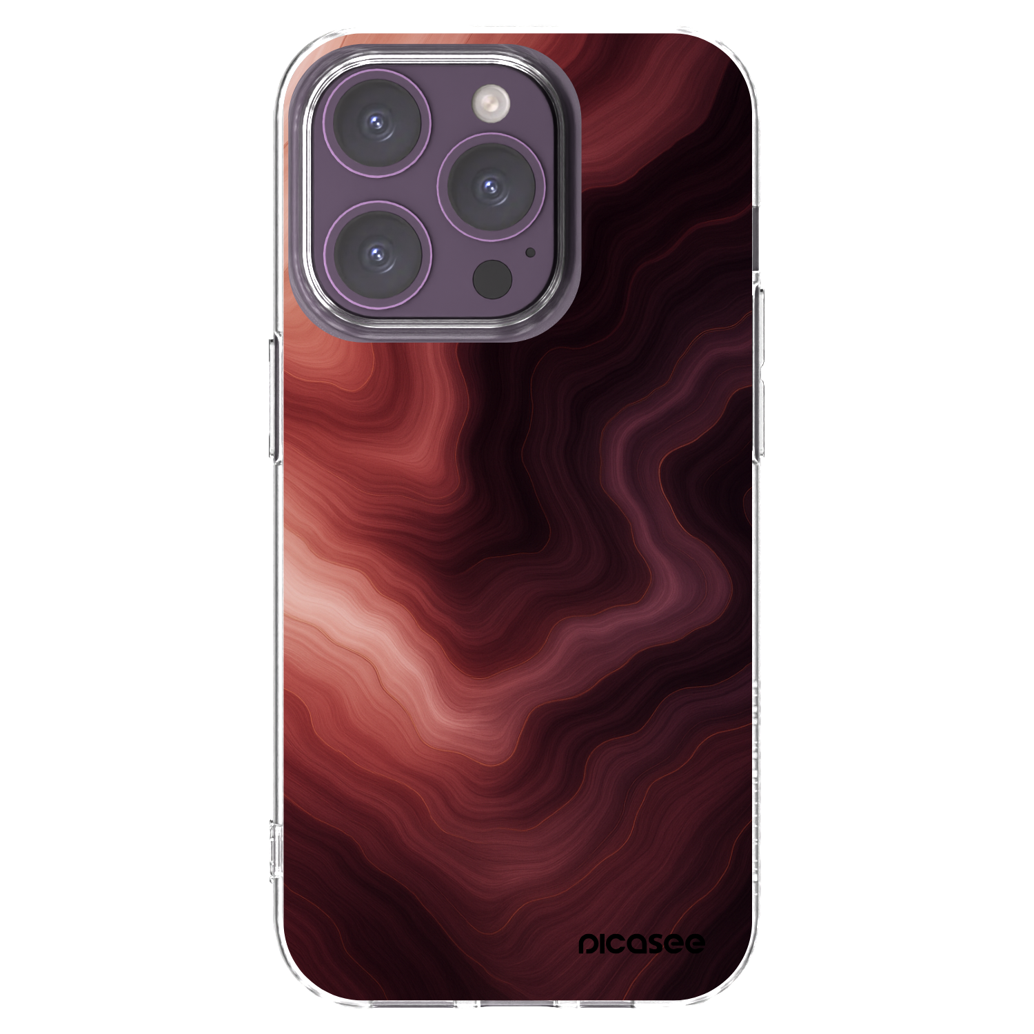 Picasee Apple iPhone 14 Pro Hülle - Transparentes Silikon - Rouge
