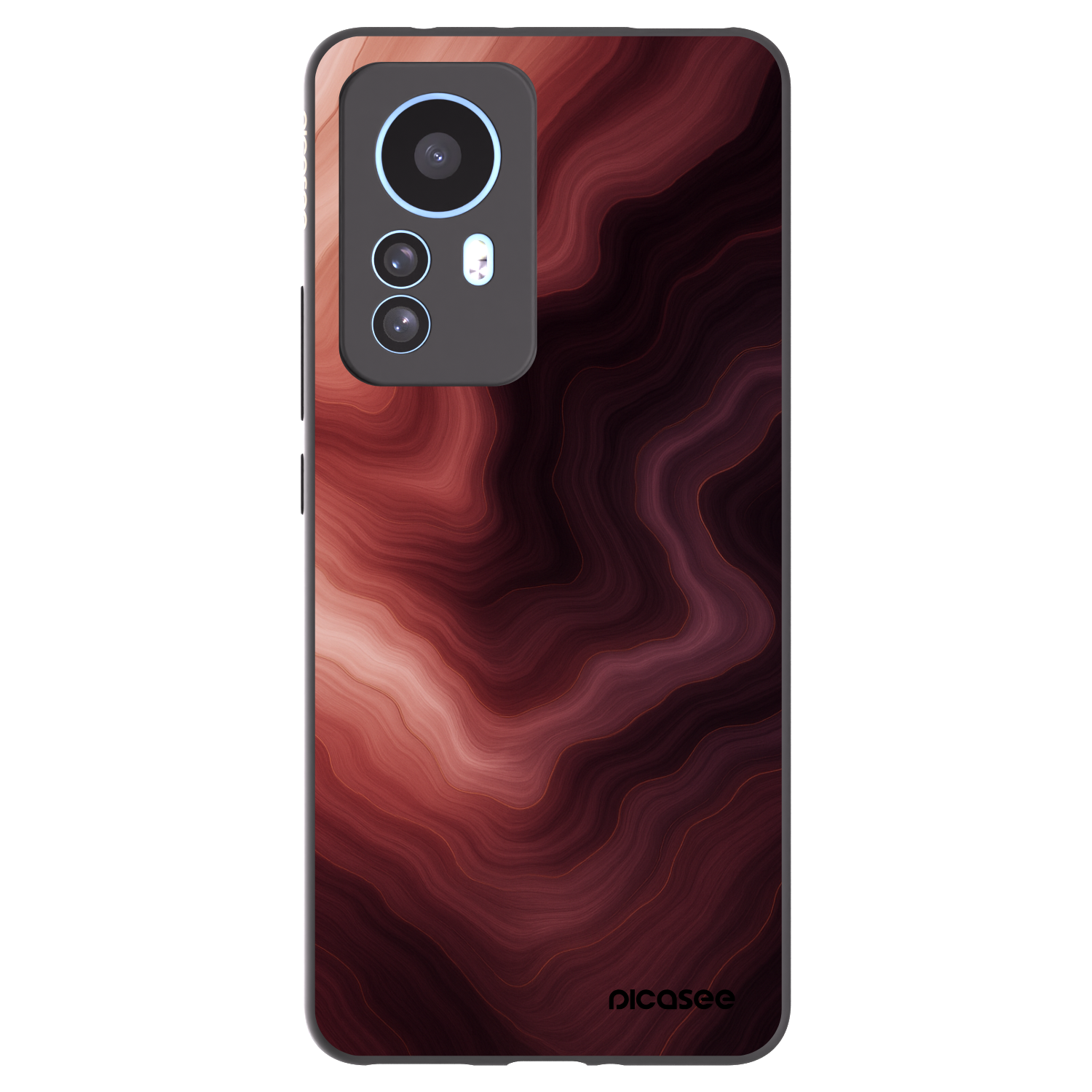 Picasee Xiaomi 12T Pro Hülle - Schwarzes Silikon - Rouge