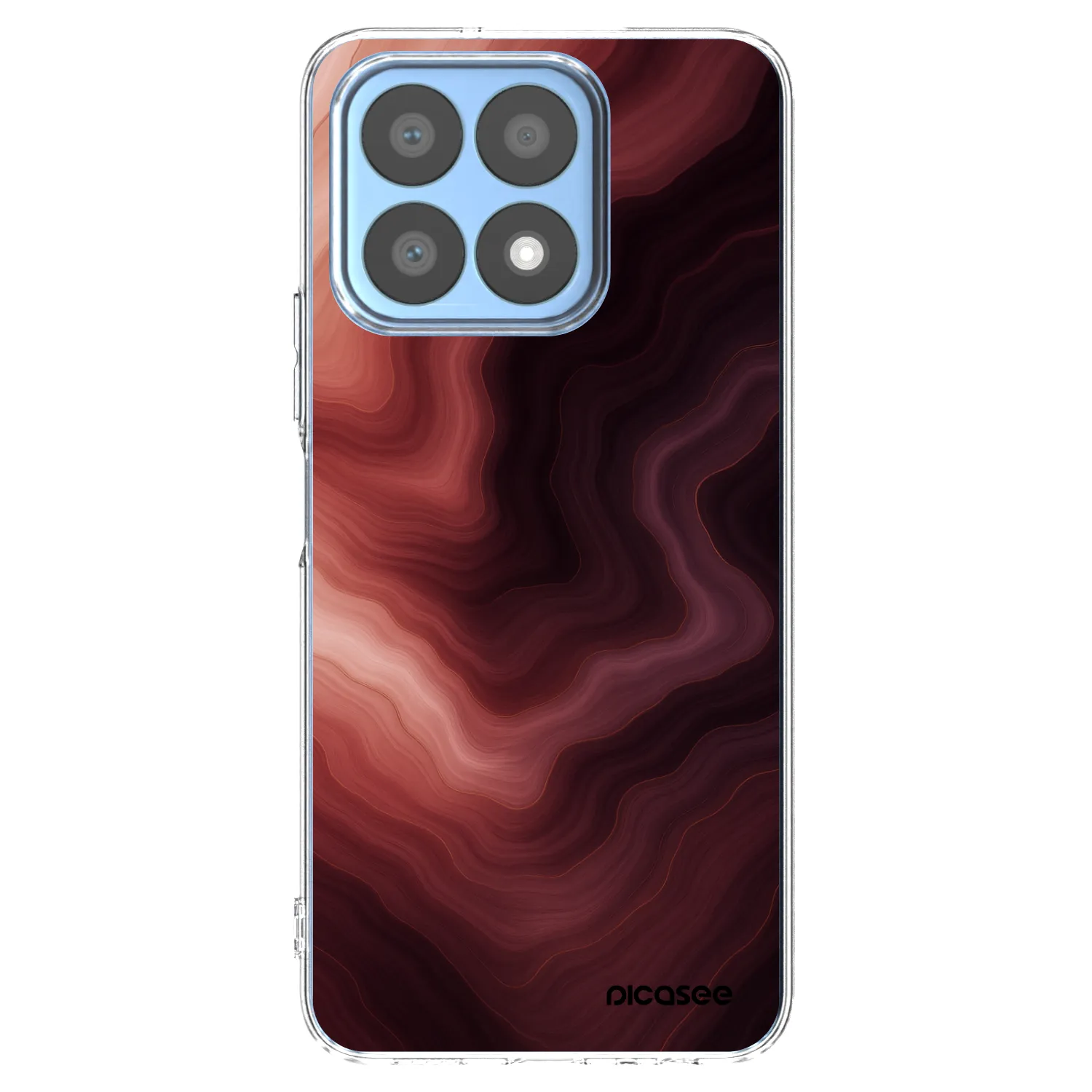 Picasee Honor X8a Hülle - Transparentes Silikon - Rouge