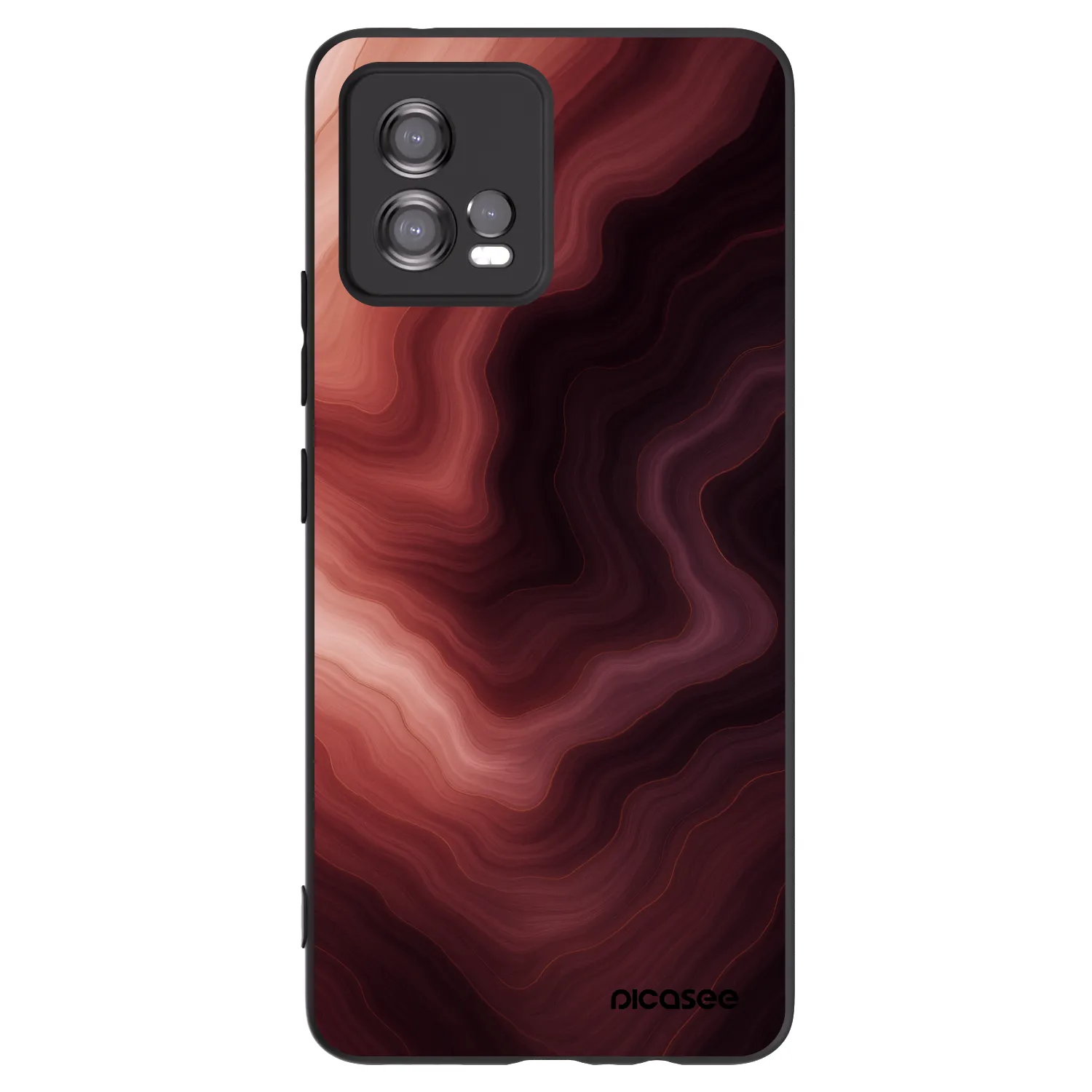 Picasee Motorola Moto G72 Hülle - Schwarzes Silikon - Rouge