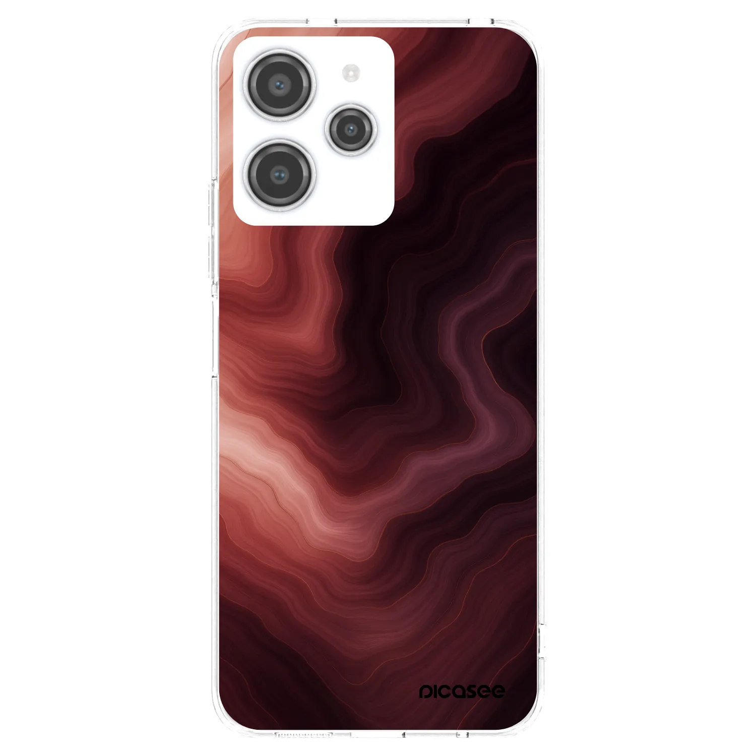 Picasee Xiaomi Redmi 12 4G Hülle - Transparentes Silikon - Rouge