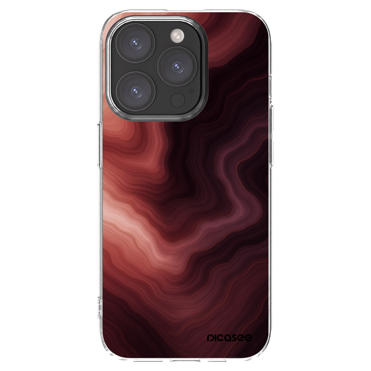 Picasee Apple iPhone 15 Pro Hülle - Transparentes Silikon - Rouge