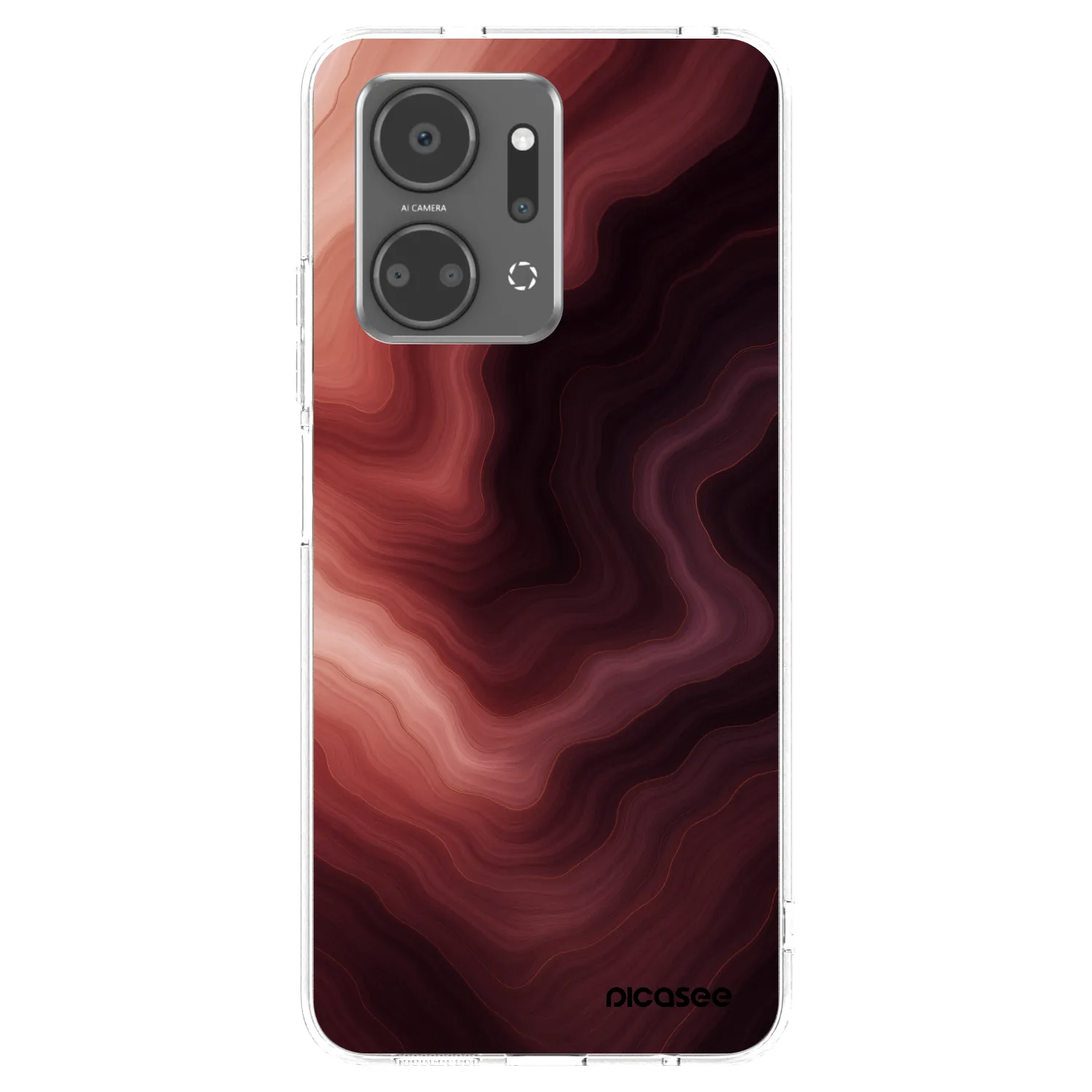 Picasee Honor X7a Hülle - Transparentes Silikon - Rouge