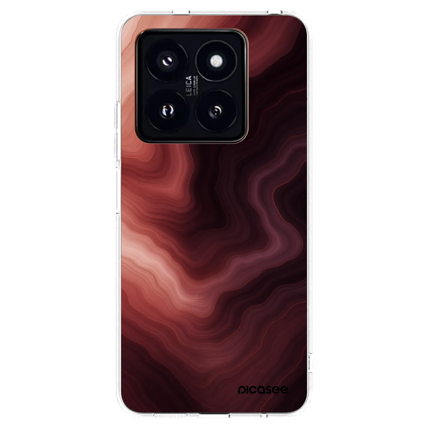 Picasee Xiaomi 14 Pro Hülle - Transparentes Silikon - Rouge