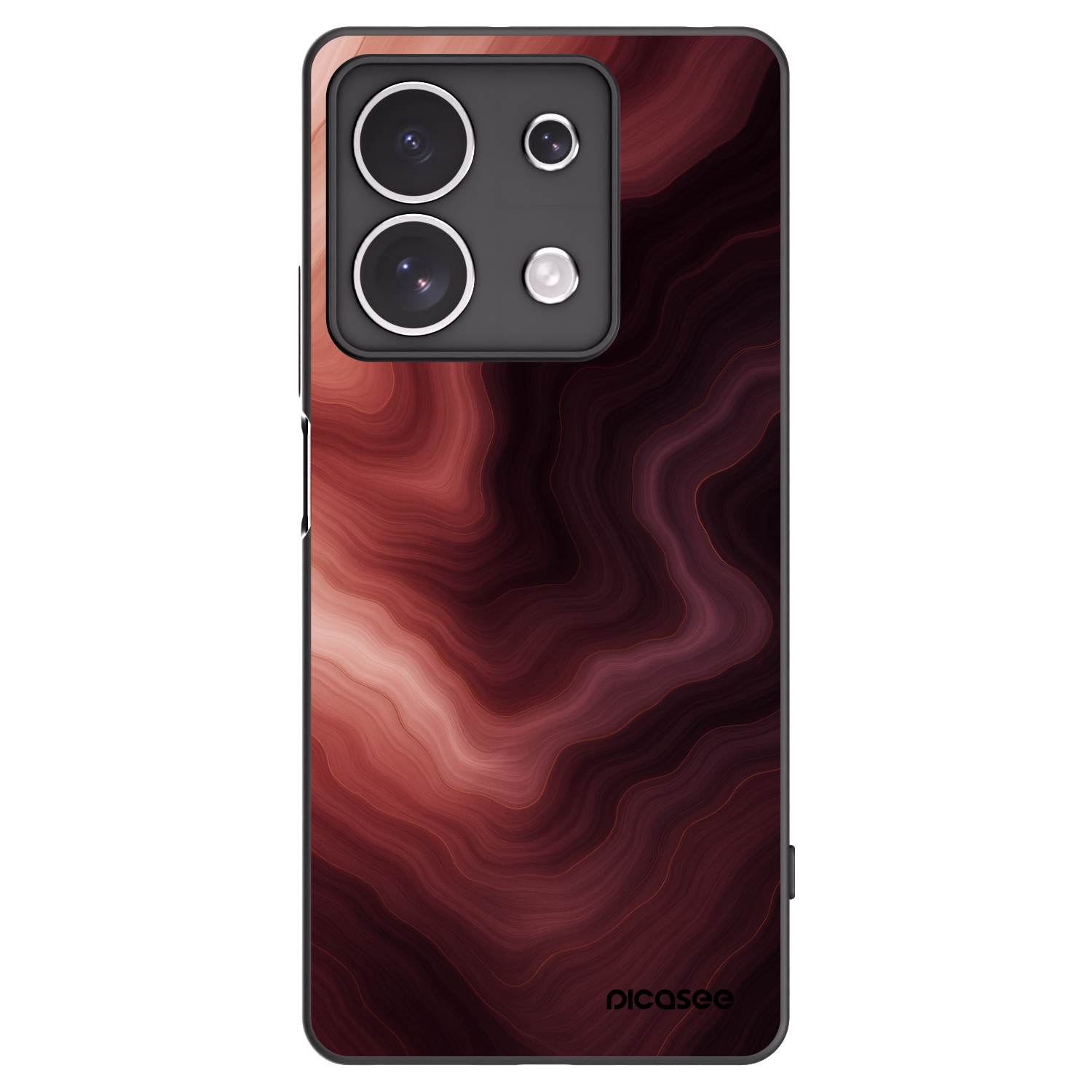 Picasee Xiaomi Redmi Note 13 4G Hülle - Schwarzes Silikon - Rouge