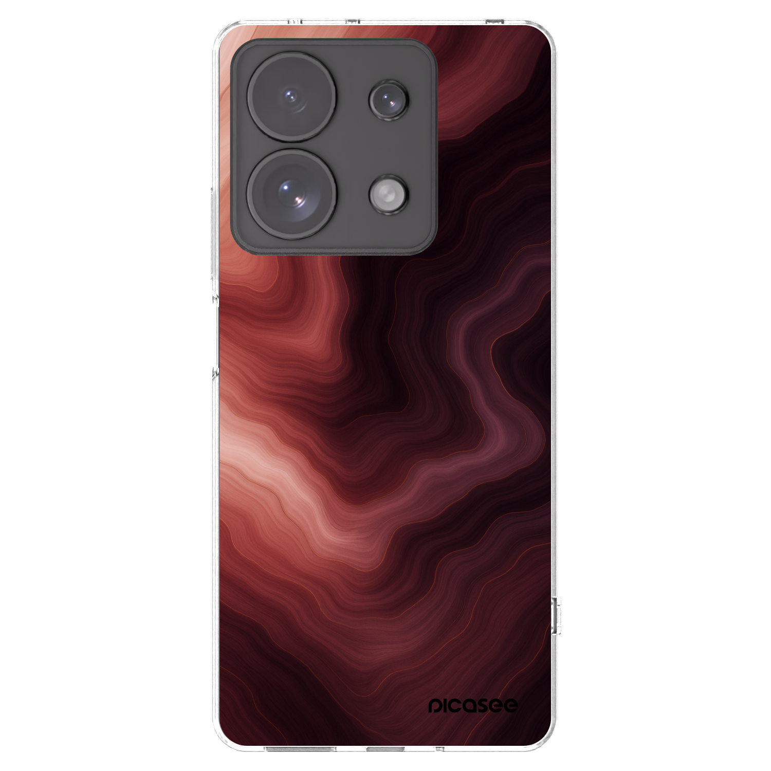 Picasee Xiaomi Redmi Note 13 Pro 4G Hülle - Transparentes Silikon - Rouge