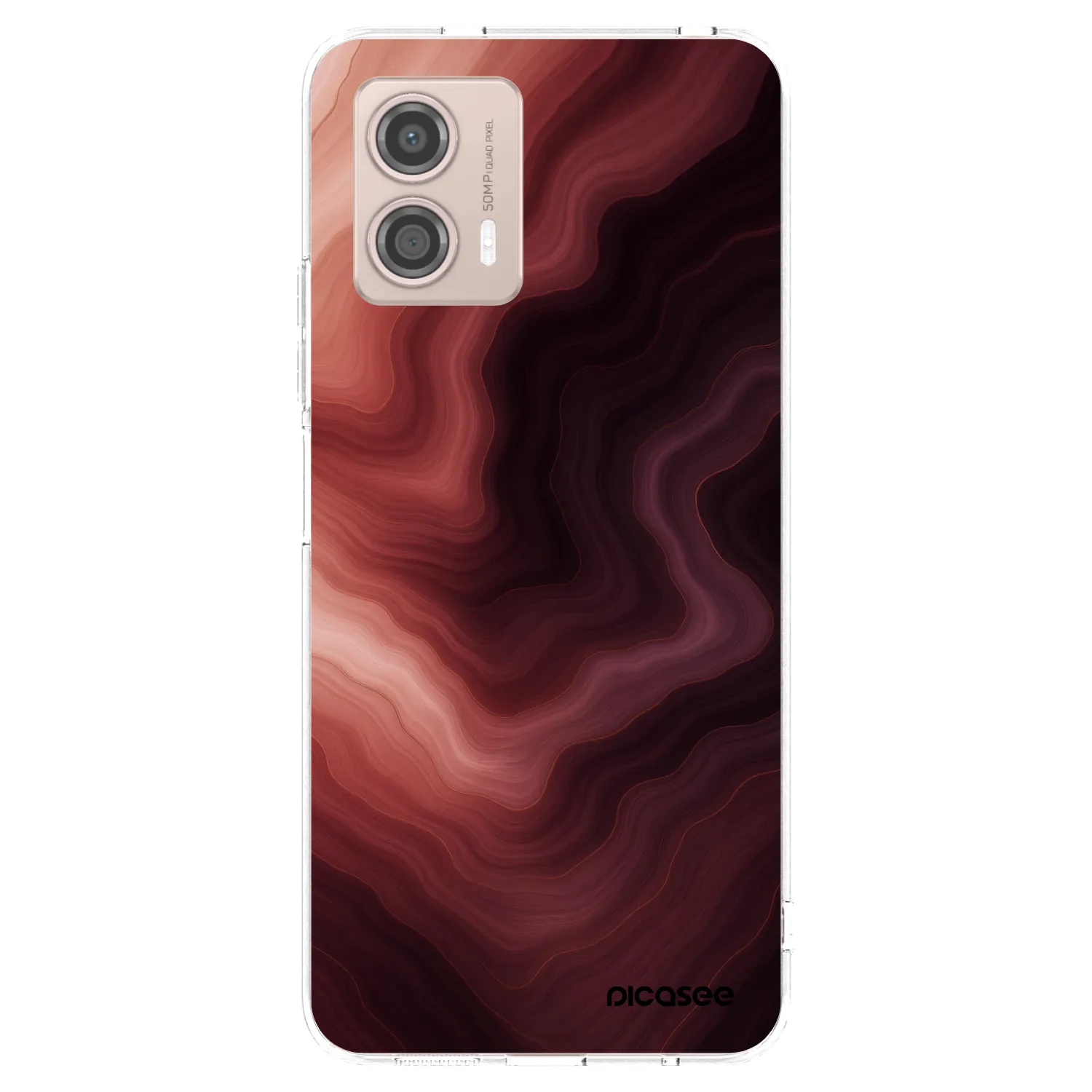 Picasee Motorola Moto G53 5G Hülle - Transparentes Silikon - Rouge