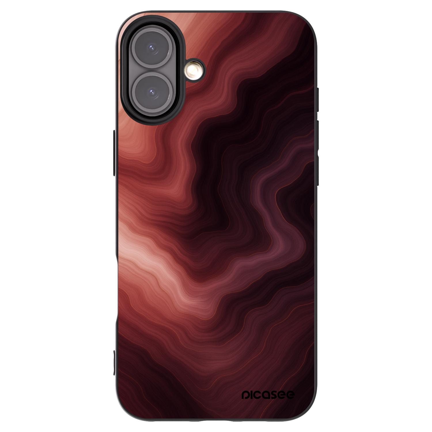 Picasee Apple iPhone 16 Plus Hülle - Schwarzes Silikon - Rouge