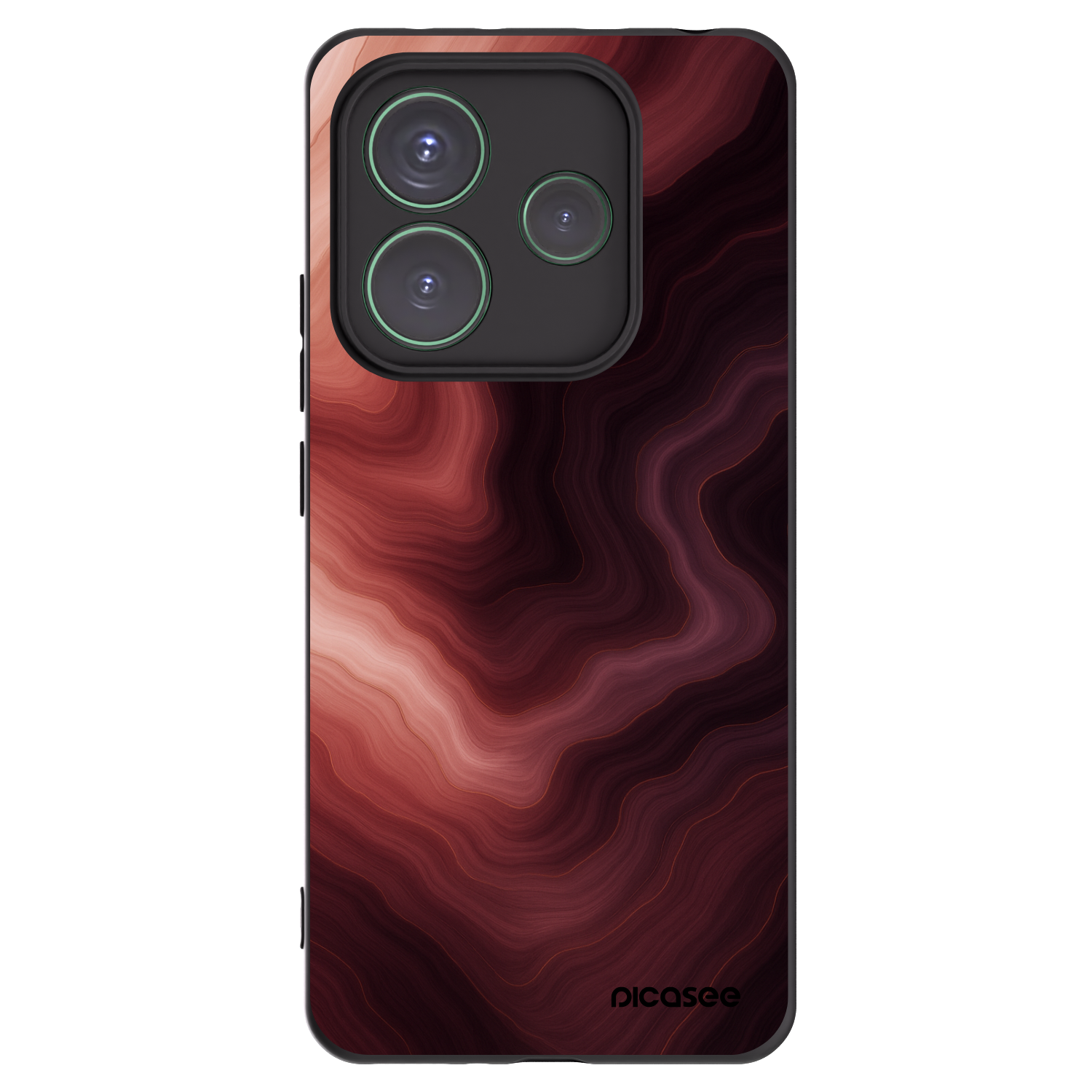 Picasee Xiaomi Redmi Note 14 5G Hülle - Schwarzes Silikon - Rouge