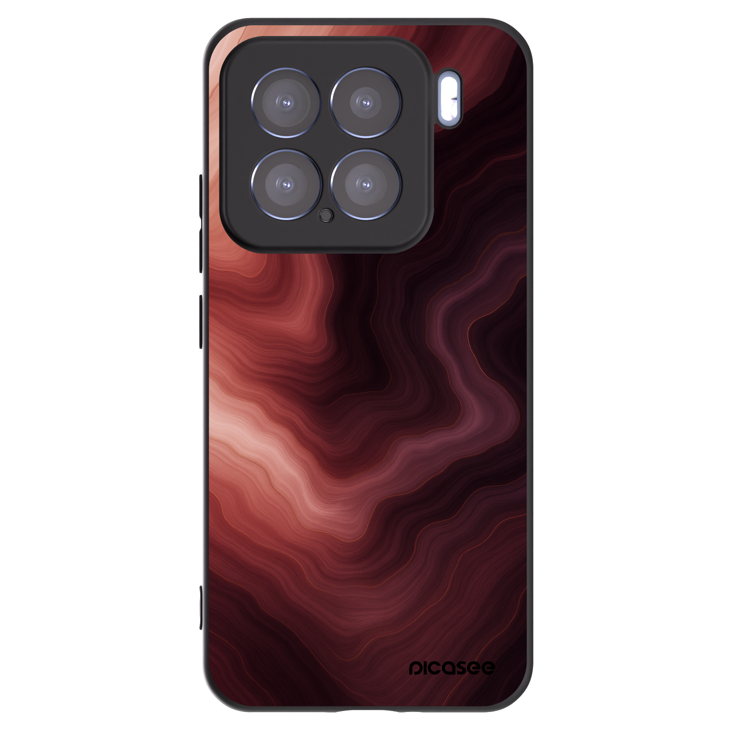 Picasee Xiaomi 15 Hülle - Schwarzes Silikon - Rouge