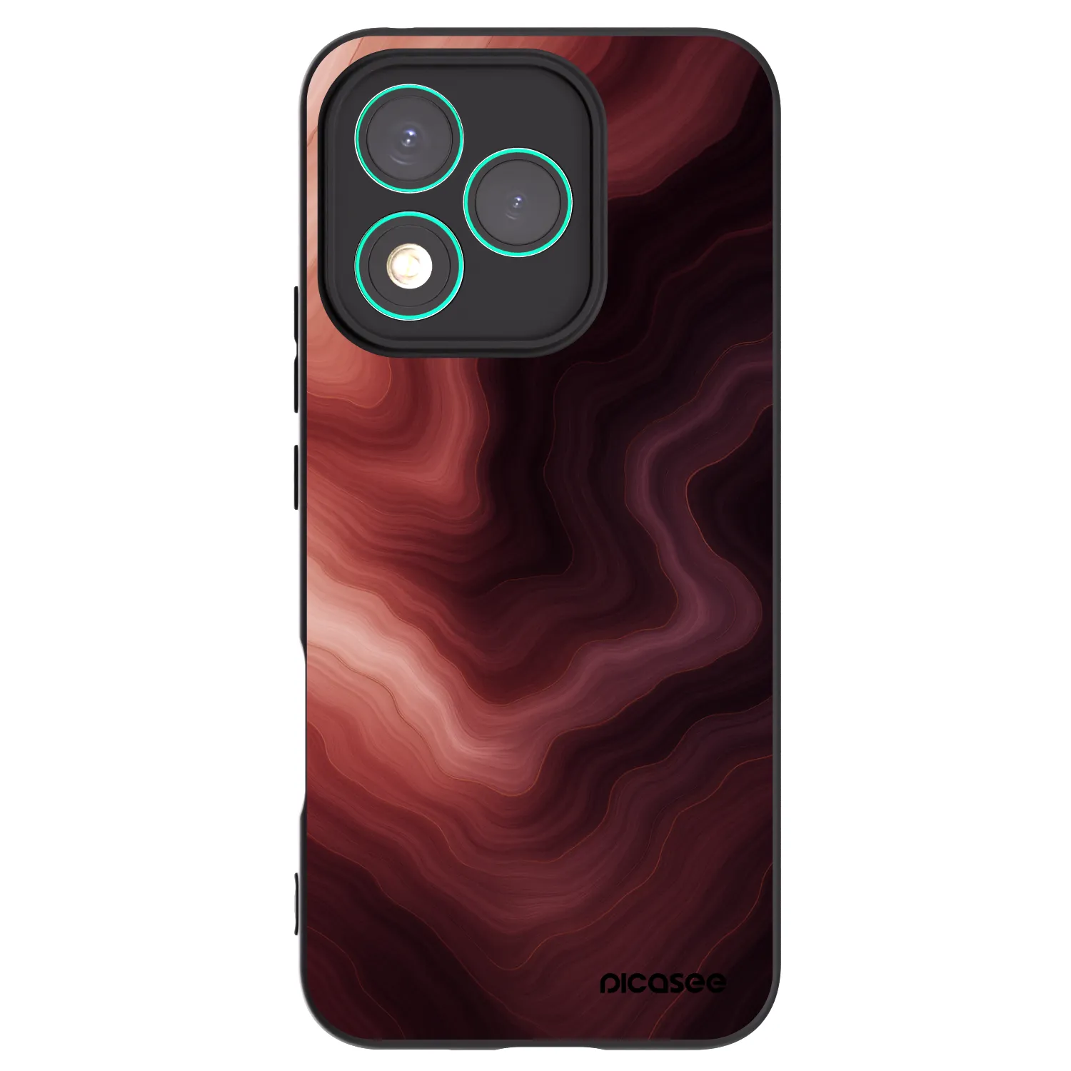 Picasee Honor 400 Lite 5G Hülle - Schwarzes Silikon - Rouge