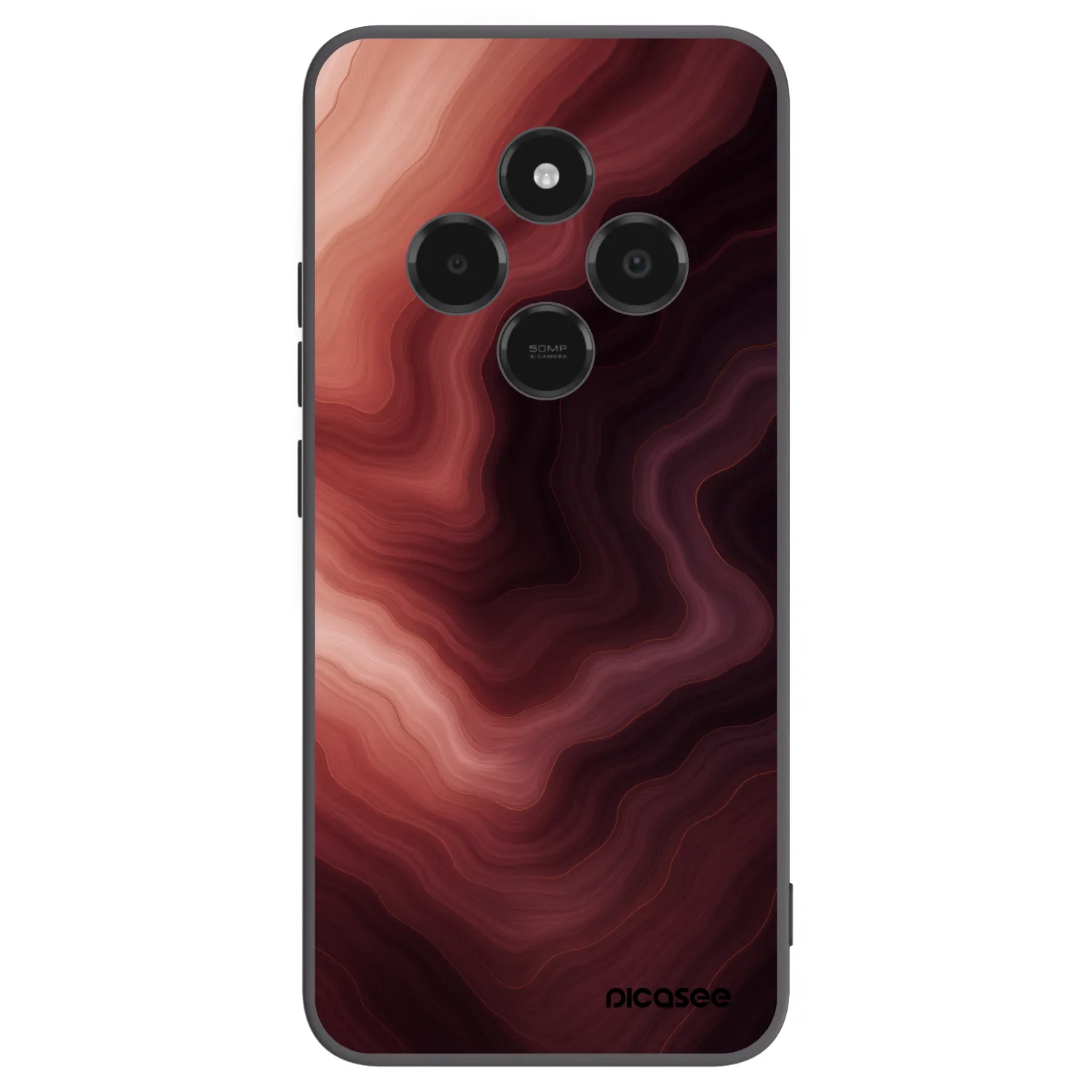 Picasee Xiaomi Poco C75 Hülle - Schwarzes Silikon - Rouge