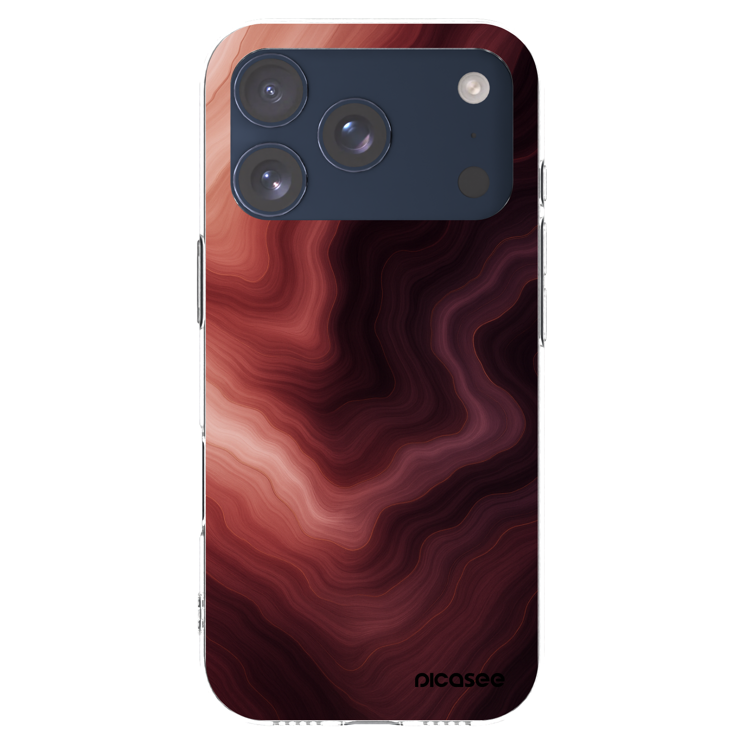 Picasee Apple iPhone 17 Pro Hülle - Transparentes Silikon - Rouge