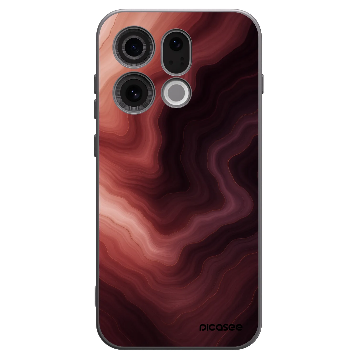 Picasee OPPO Find X9 Hülle - Schwarzes Silikon - Rouge