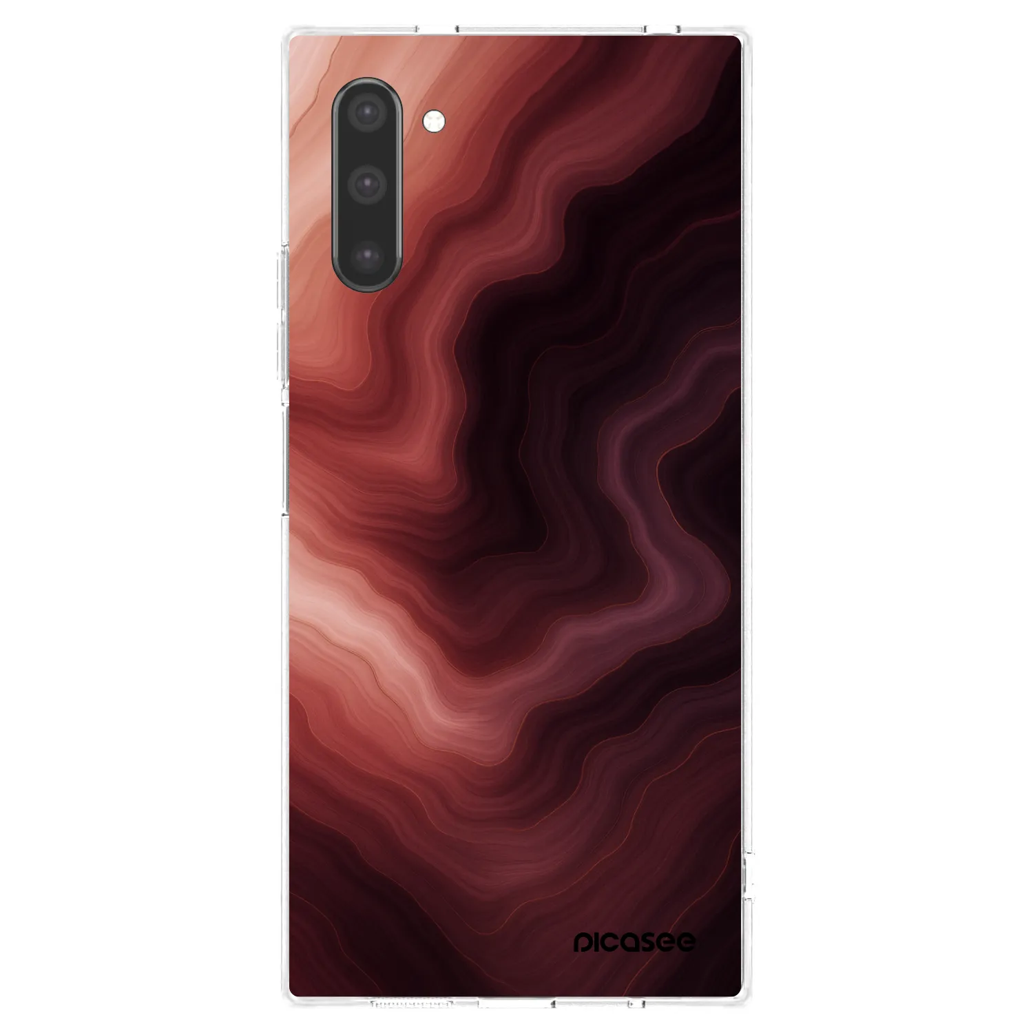 Picasee Samsung Galaxy Note 10 N970F Hülle - Transparentes Silikon - Rouge