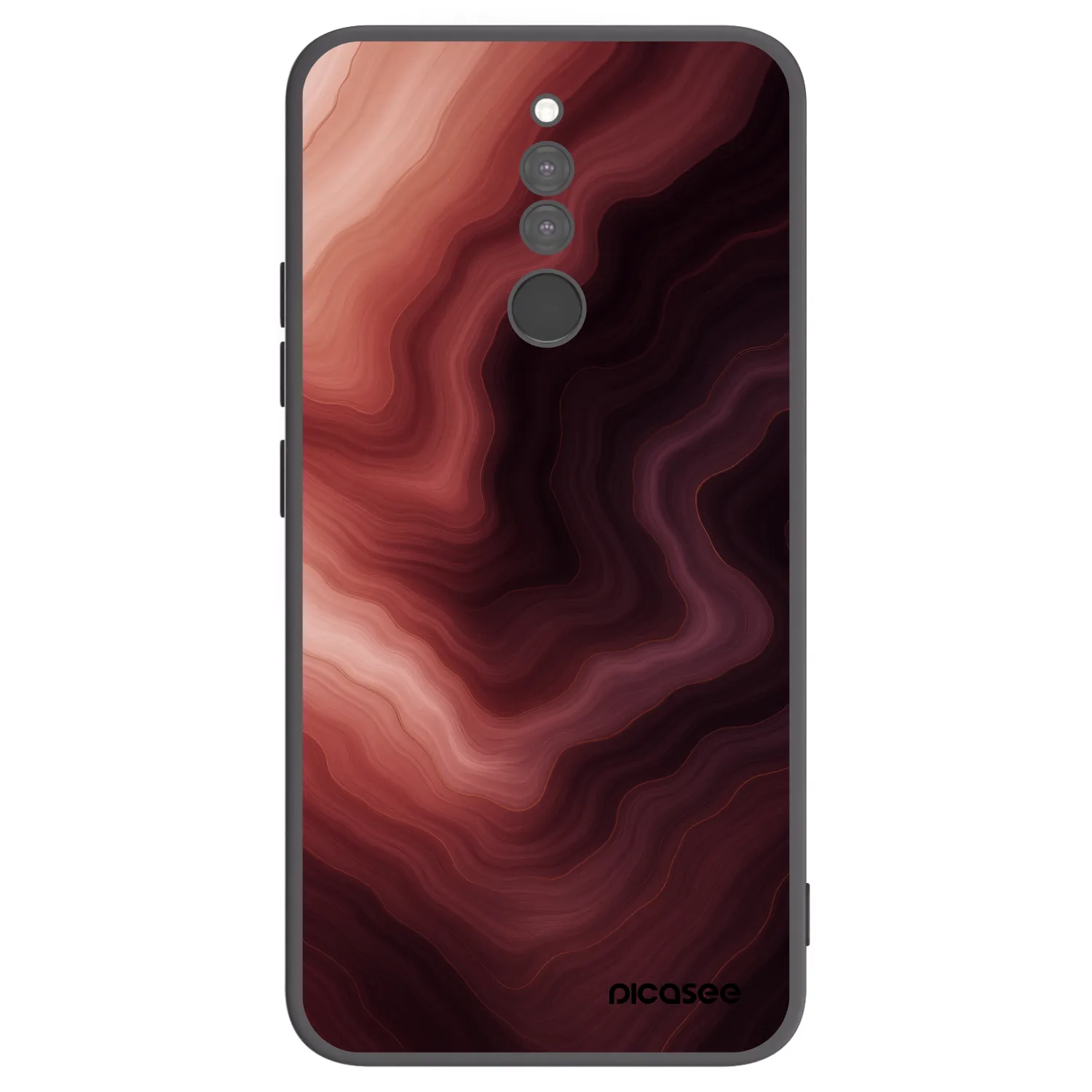 Picasee Xiaomi Redmi 8 Hülle - Schwarzes Silikon - Rouge