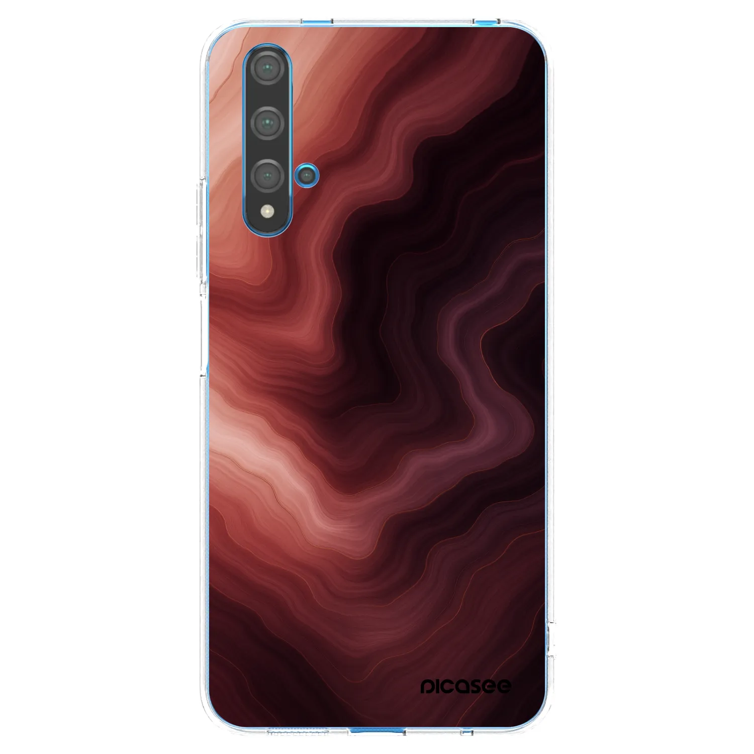 Picasee Huawei Nova 5T Hülle - Transparentes Silikon - Rouge