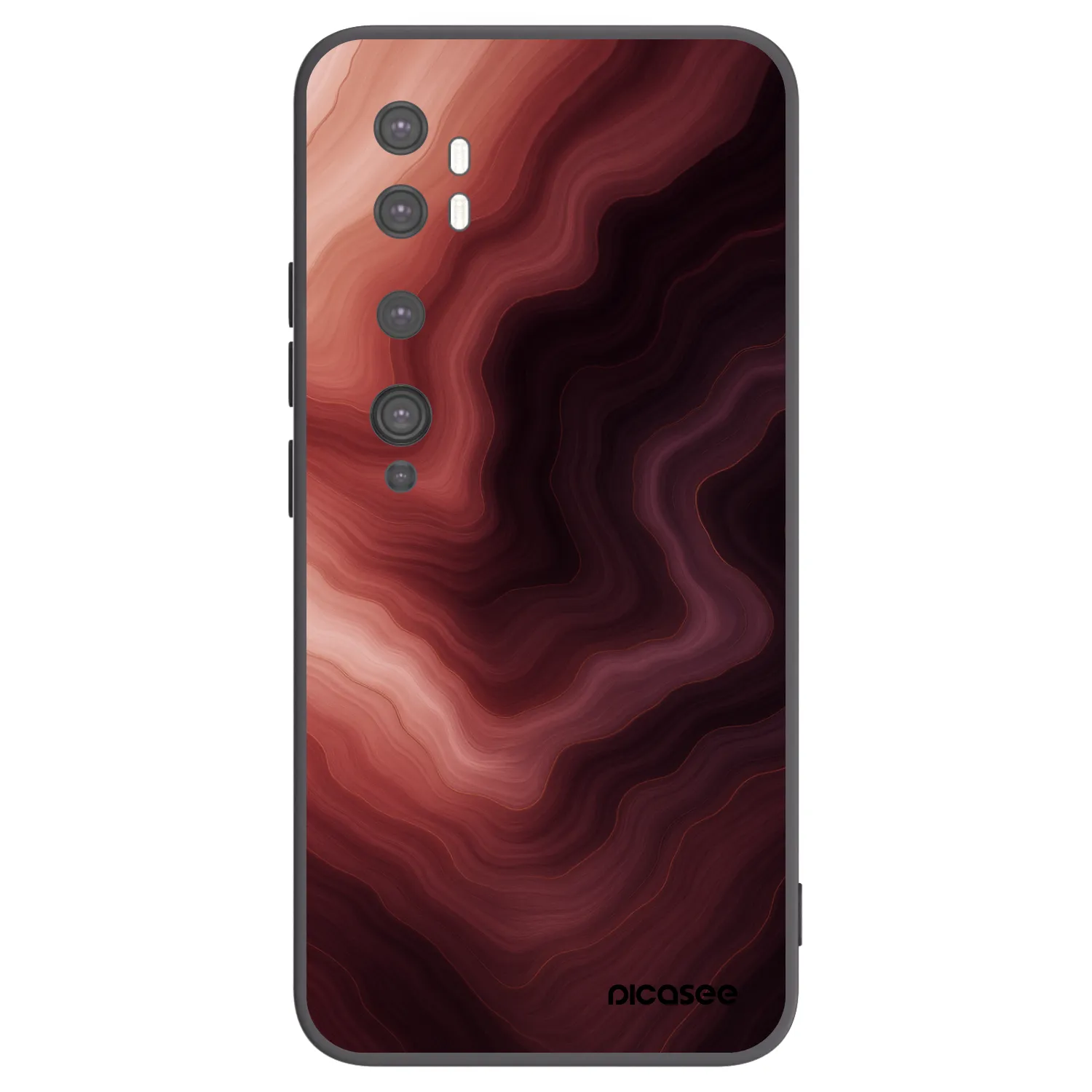 Picasee Xiaomi Mi Note 10 (Pro) Hülle - Schwarzes Silikon - Rouge
