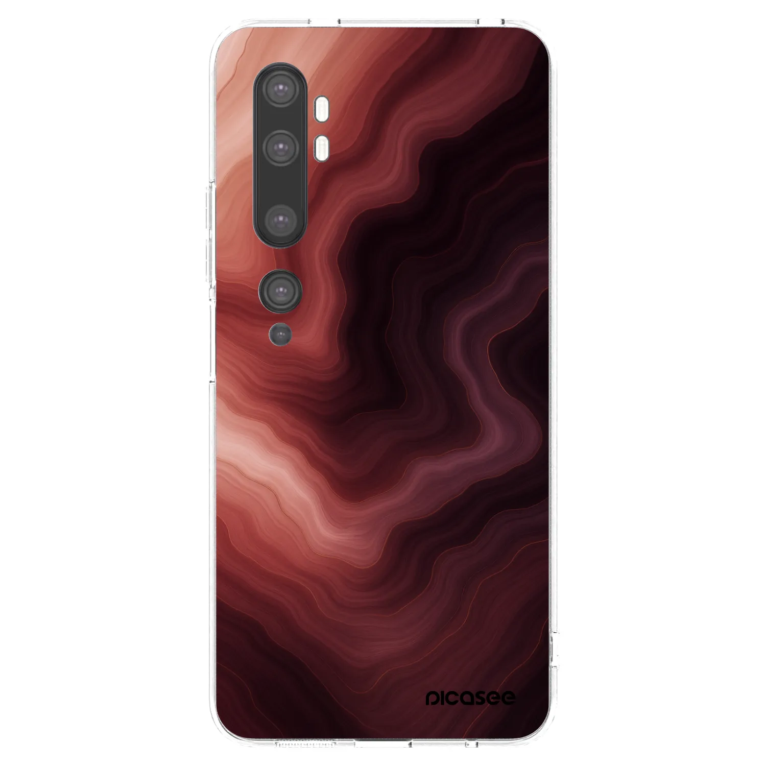 Picasee Xiaomi Mi Note 10 (Pro) Hülle - Transparentes Silikon - Rouge