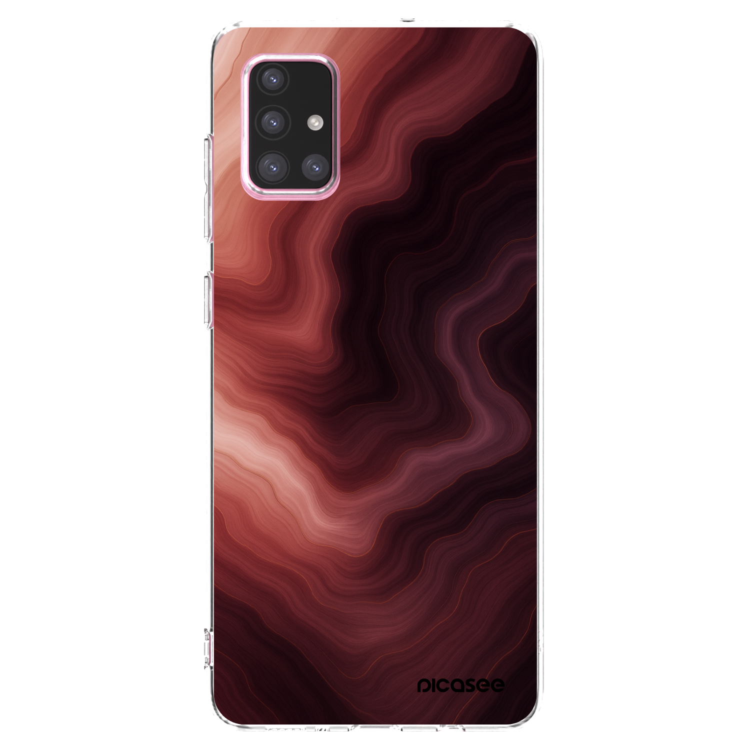 Picasee Samsung Galaxy A71 A715F Hülle - Transparentes Silikon - Rouge