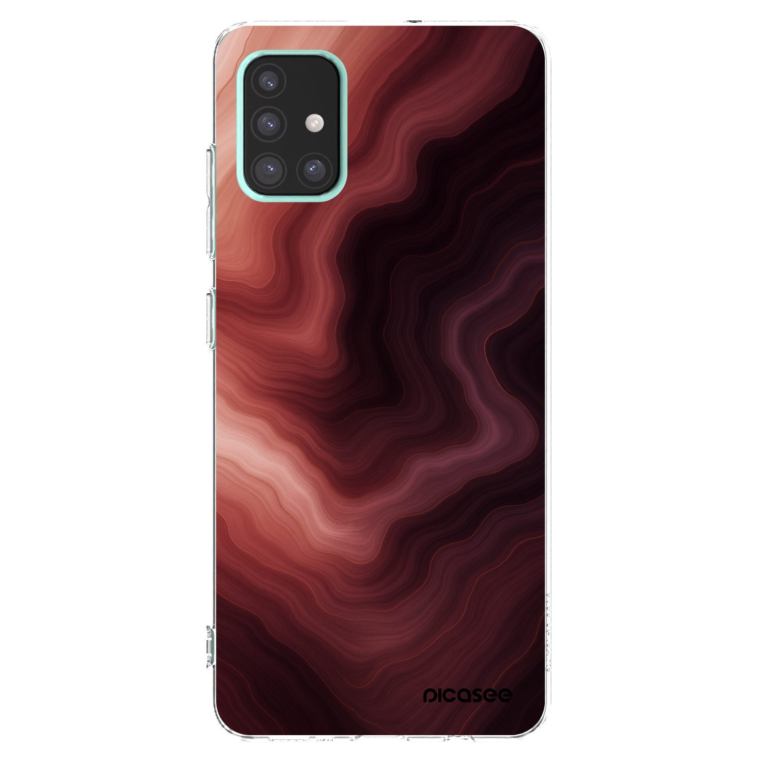 Picasee Samsung Galaxy A51 A515F Hülle - Transparentes Silikon - Rouge