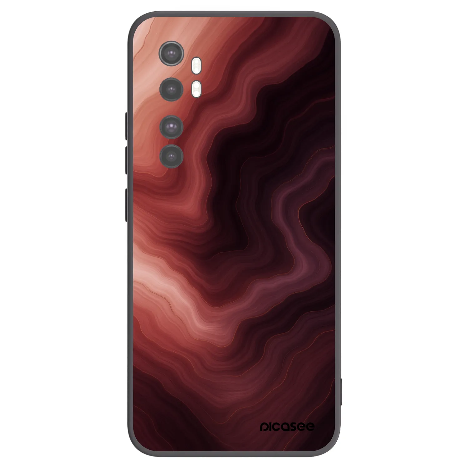 Picasee Xiaomi Mi Note 10 Lite Hülle - Schwarzes Silikon - Rouge