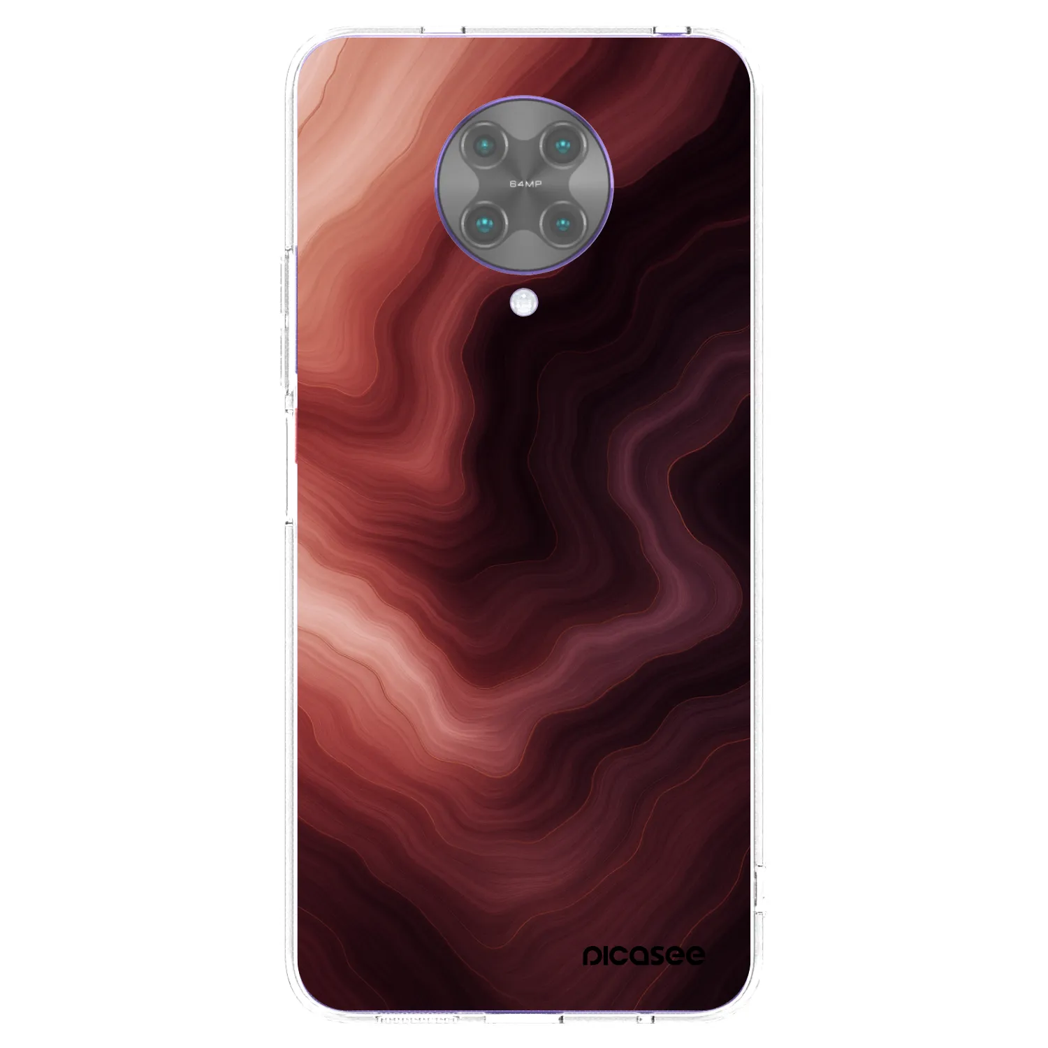 Picasee Xiaomi Poco F2 Pro Hülle - Transparentes Silikon - Rouge