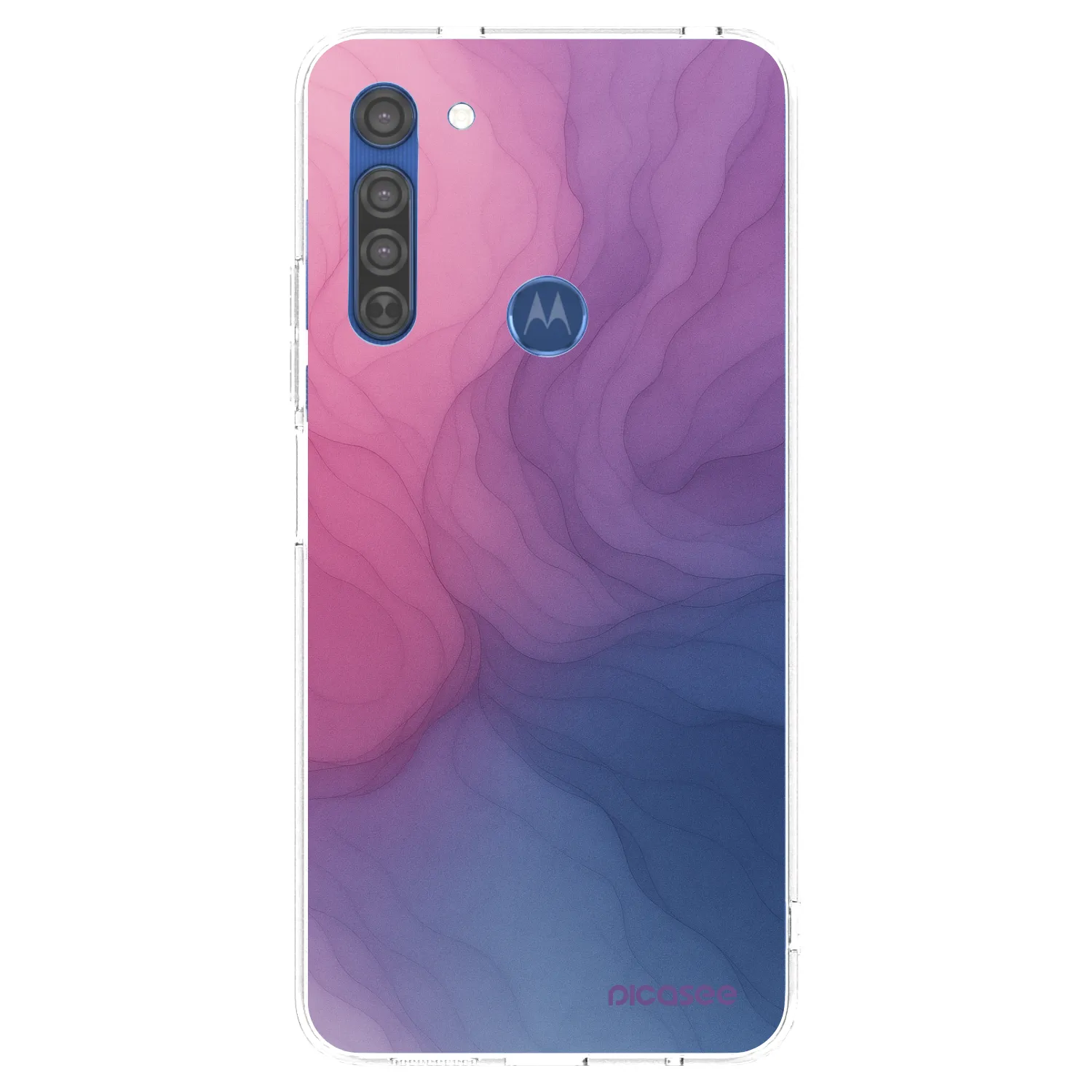 Picasee Motorola Moto G8 Hülle - Transparentes Silikon - Silk