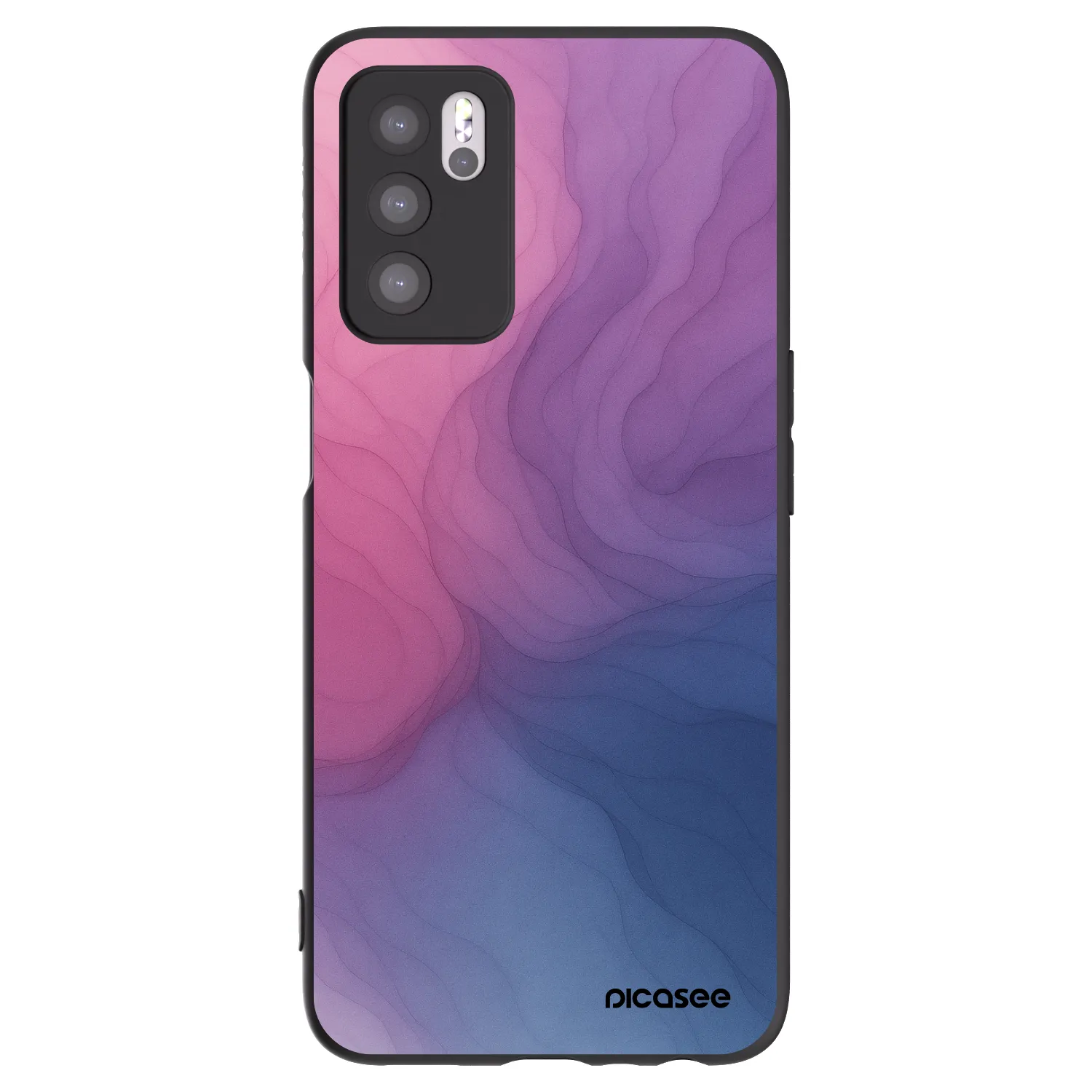 Picasee OPPO A16 Hülle - Schwarzes Silikon - Silk