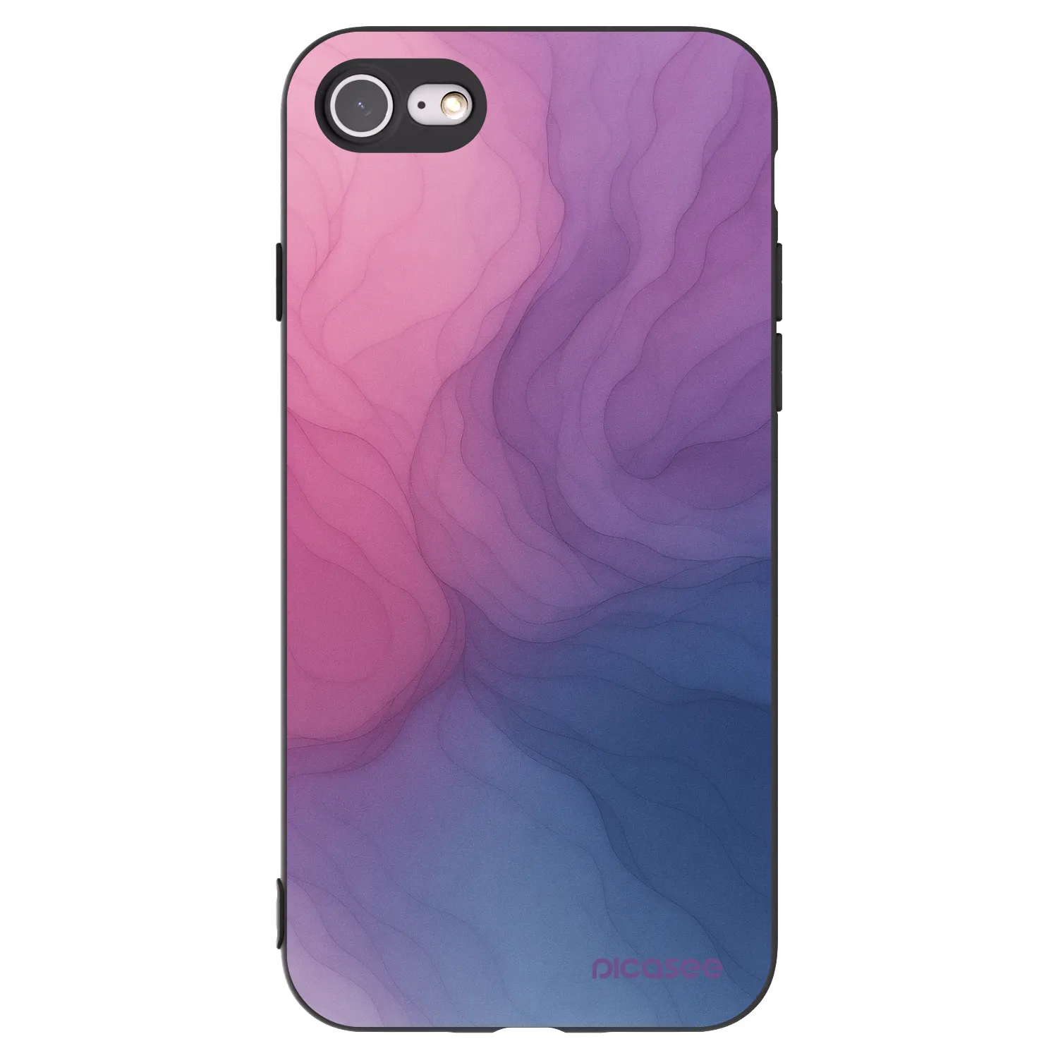 Picasee Apple iPhone 8 Hülle - Schwarzes Silikon - Silk
