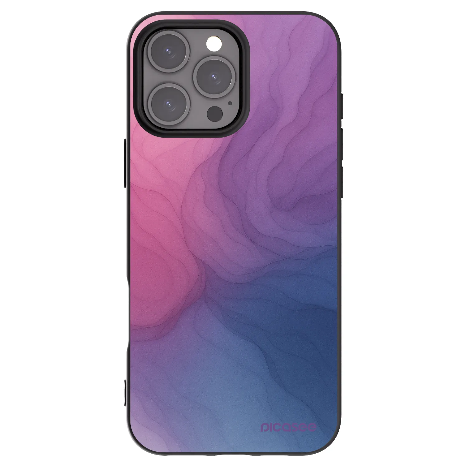 Picasee Apple iPhone 16 Pro Max Hülle - Schwarzes Silikon - Silk