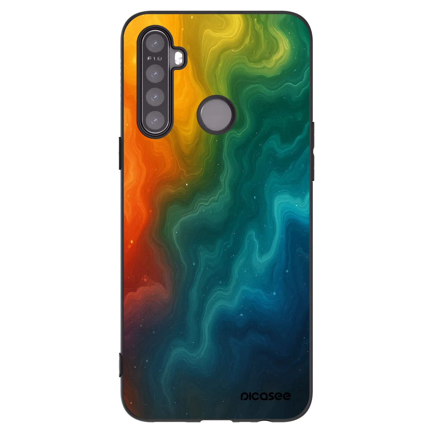 Picasee Realme 5 Hülle - Schwarzes Silikon - Solar