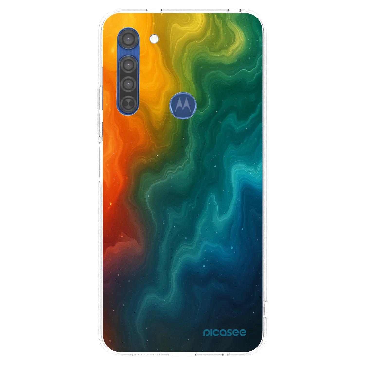 Picasee Motorola Moto G8 Hülle - Transparentes Silikon - Solar