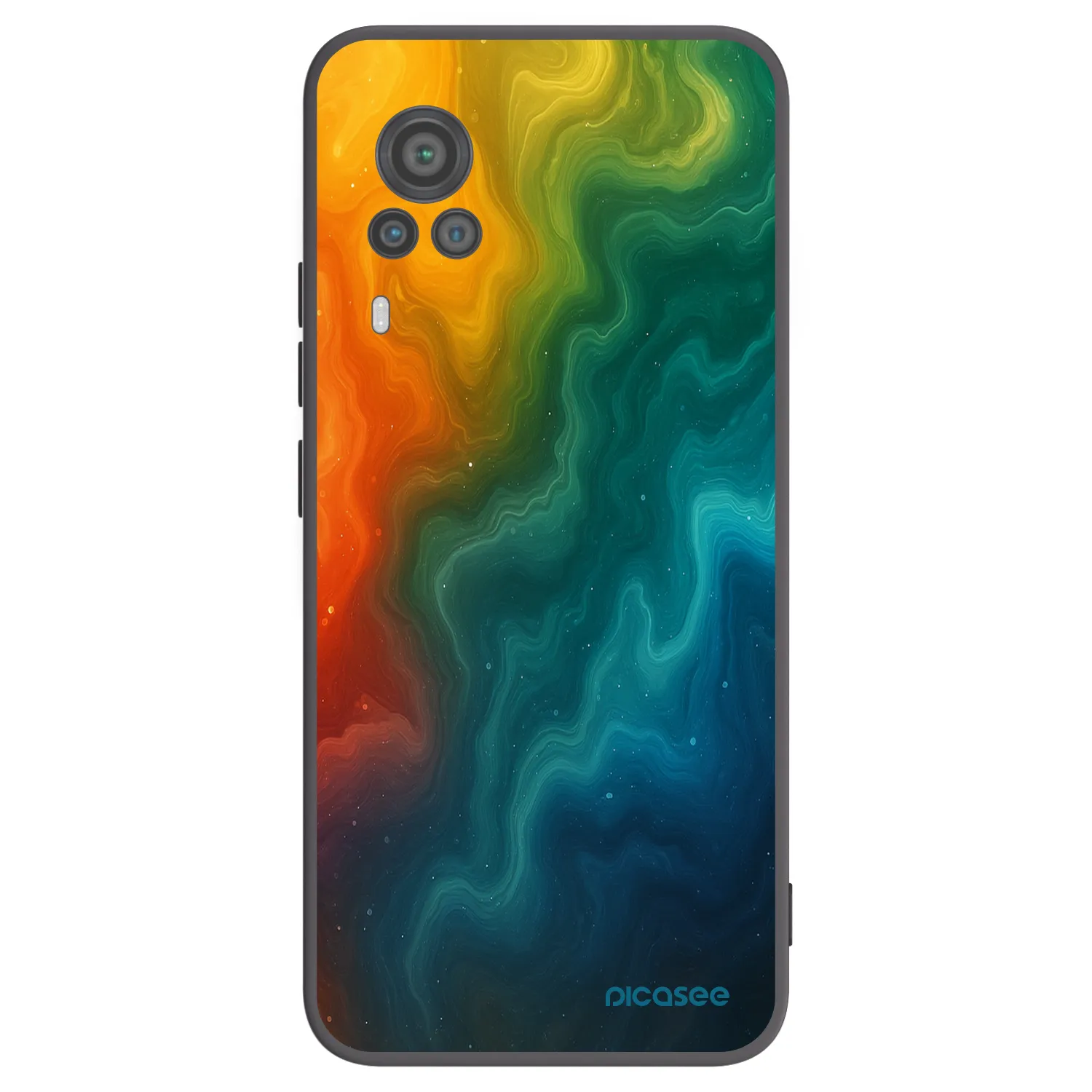 Picasee Vivo X60 Pro 5G Hülle - Schwarzes Silikon - Solar