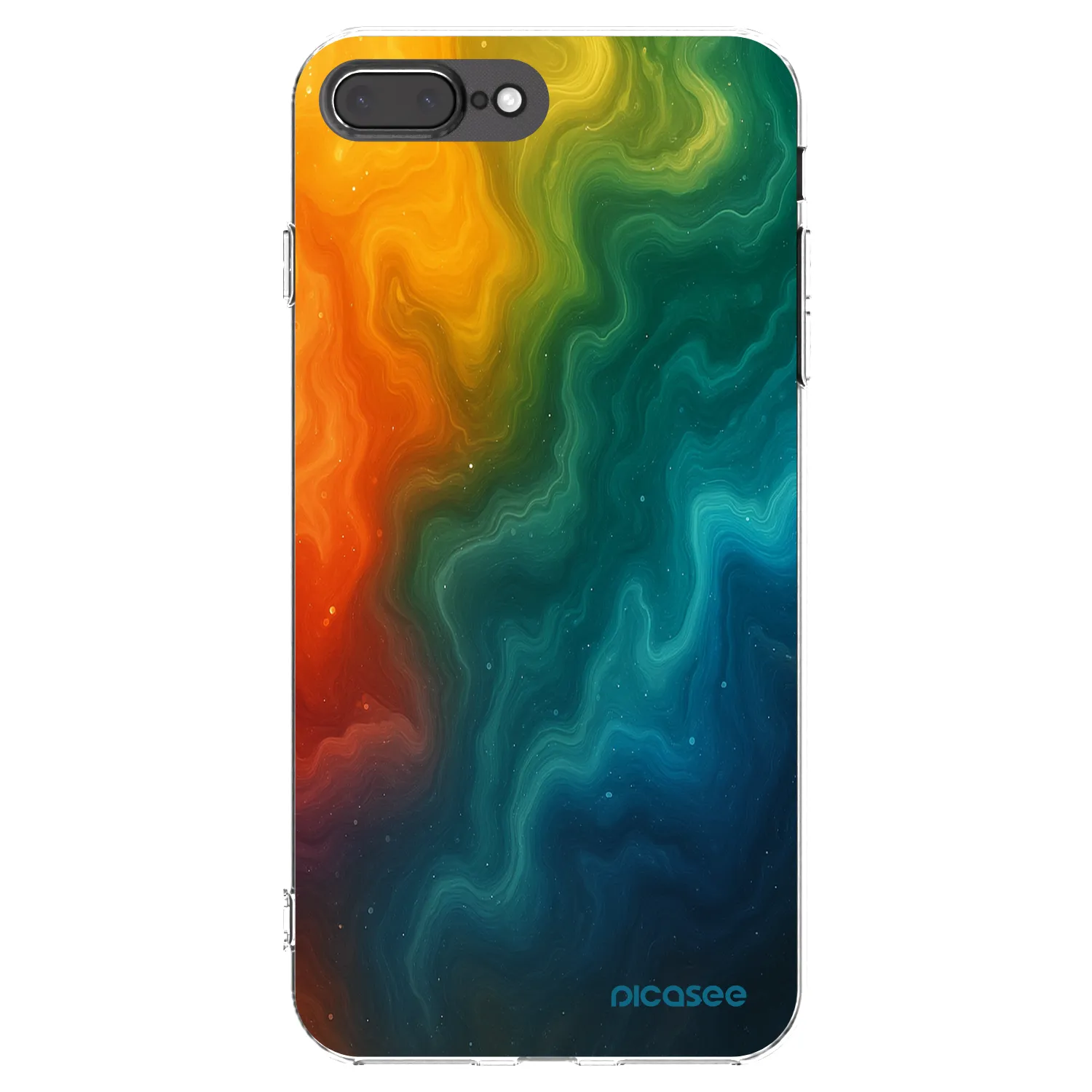 Picasee Apple iPhone 7 Plus Hülle - Transparentes Silikon - Solar
