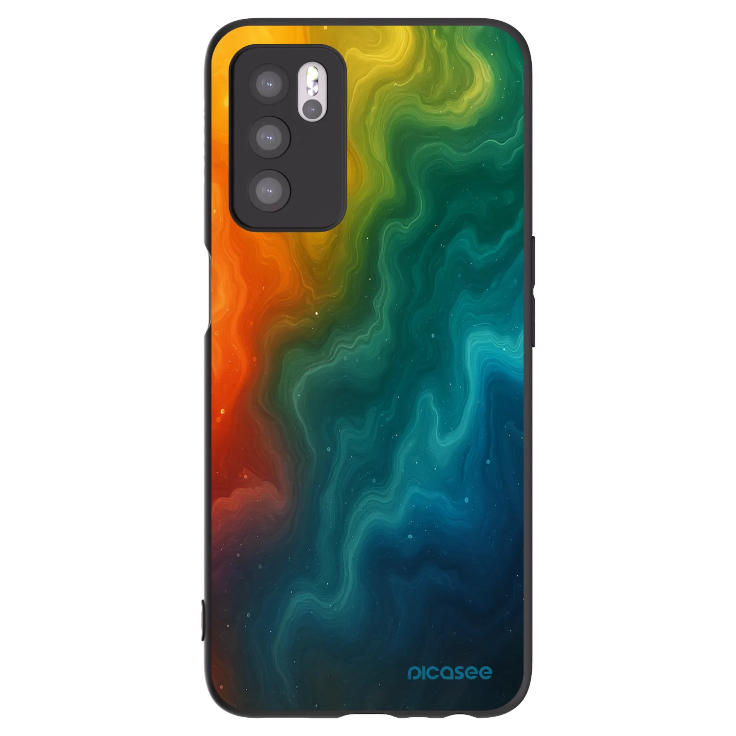 Picasee OPPO A16 Hülle - Schwarzes Silikon - Solar