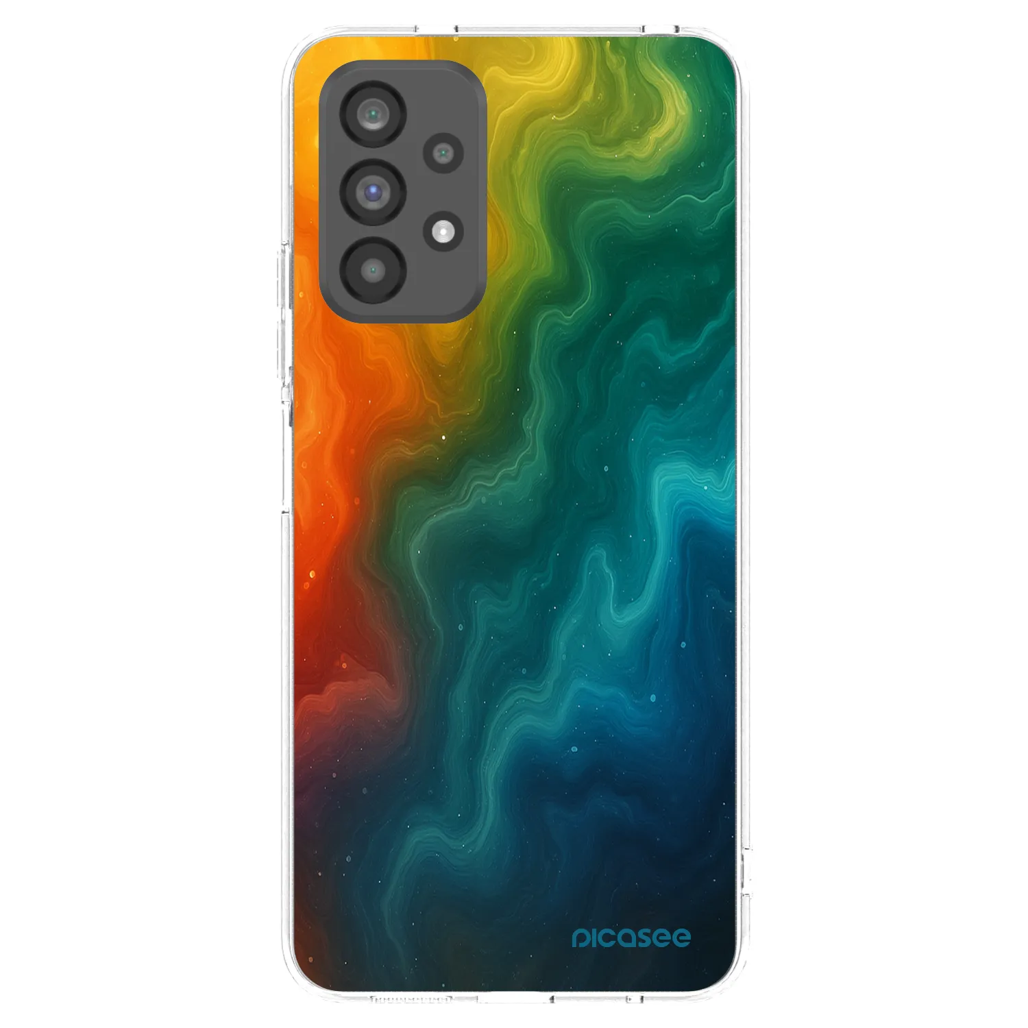 Picasee Samsung Galaxy A73 5G Hülle - Transparentes Silikon - Solar