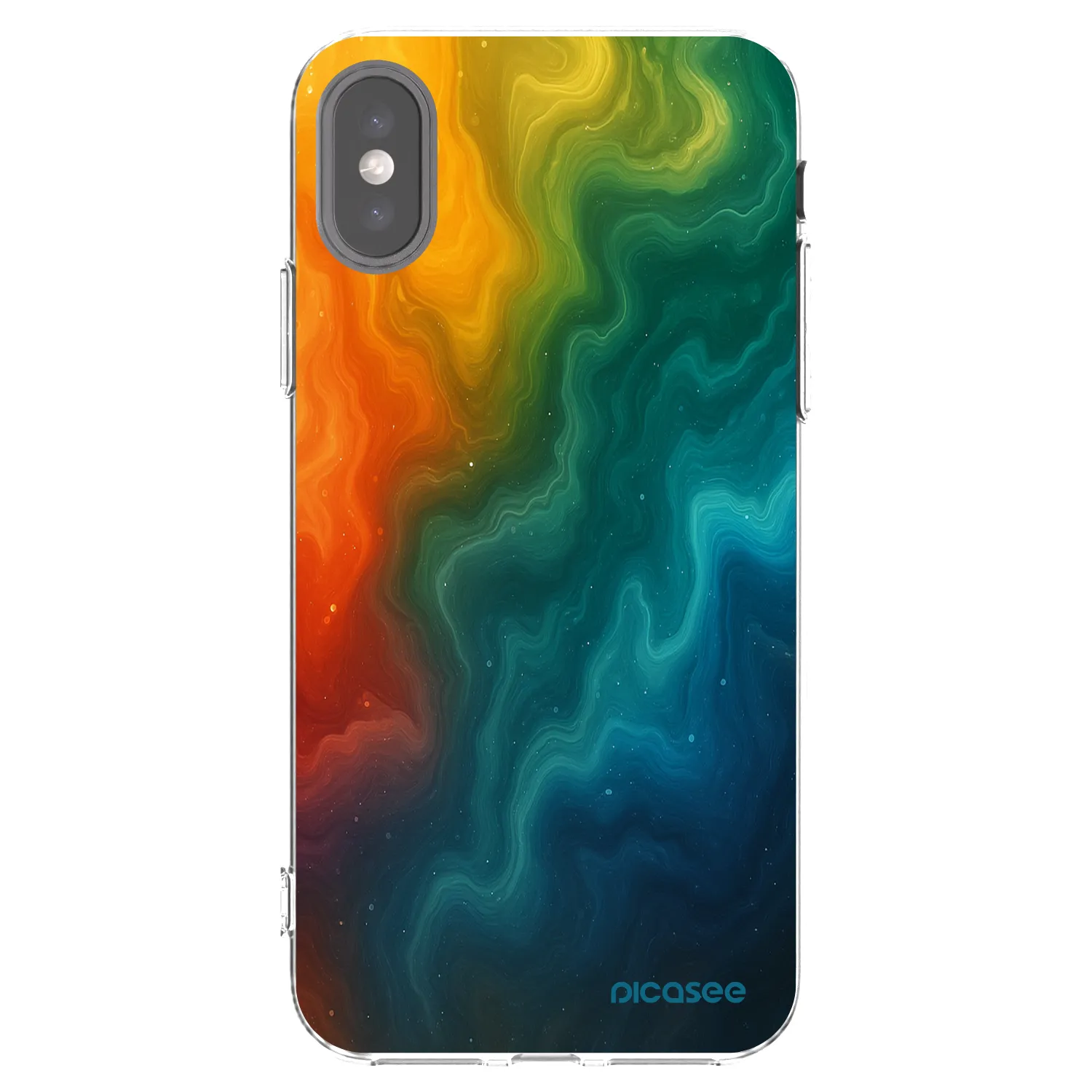 Picasee Apple iPhone X/XS Hülle - Transparentes Silikon - Solar