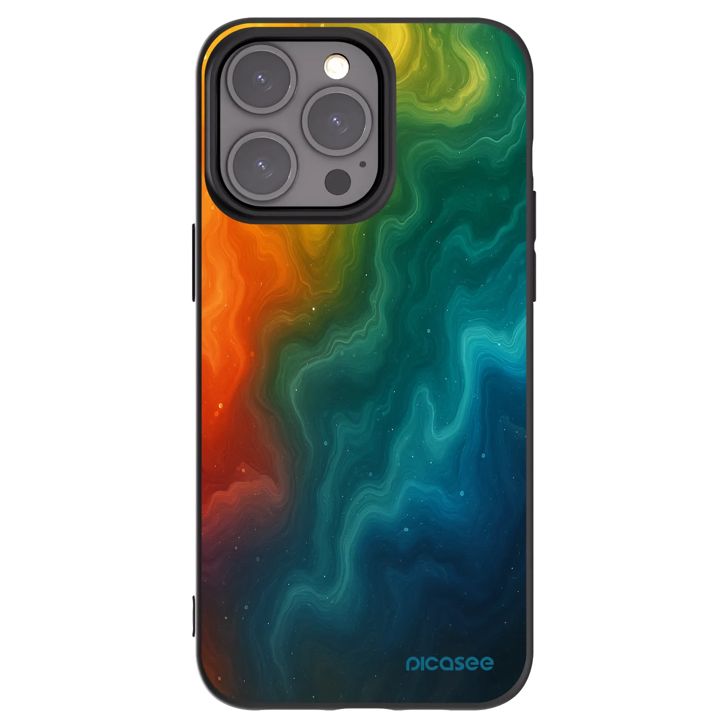 Picasee Apple iPhone 15 Pro Max Hülle - Schwarzes Silikon - Solar